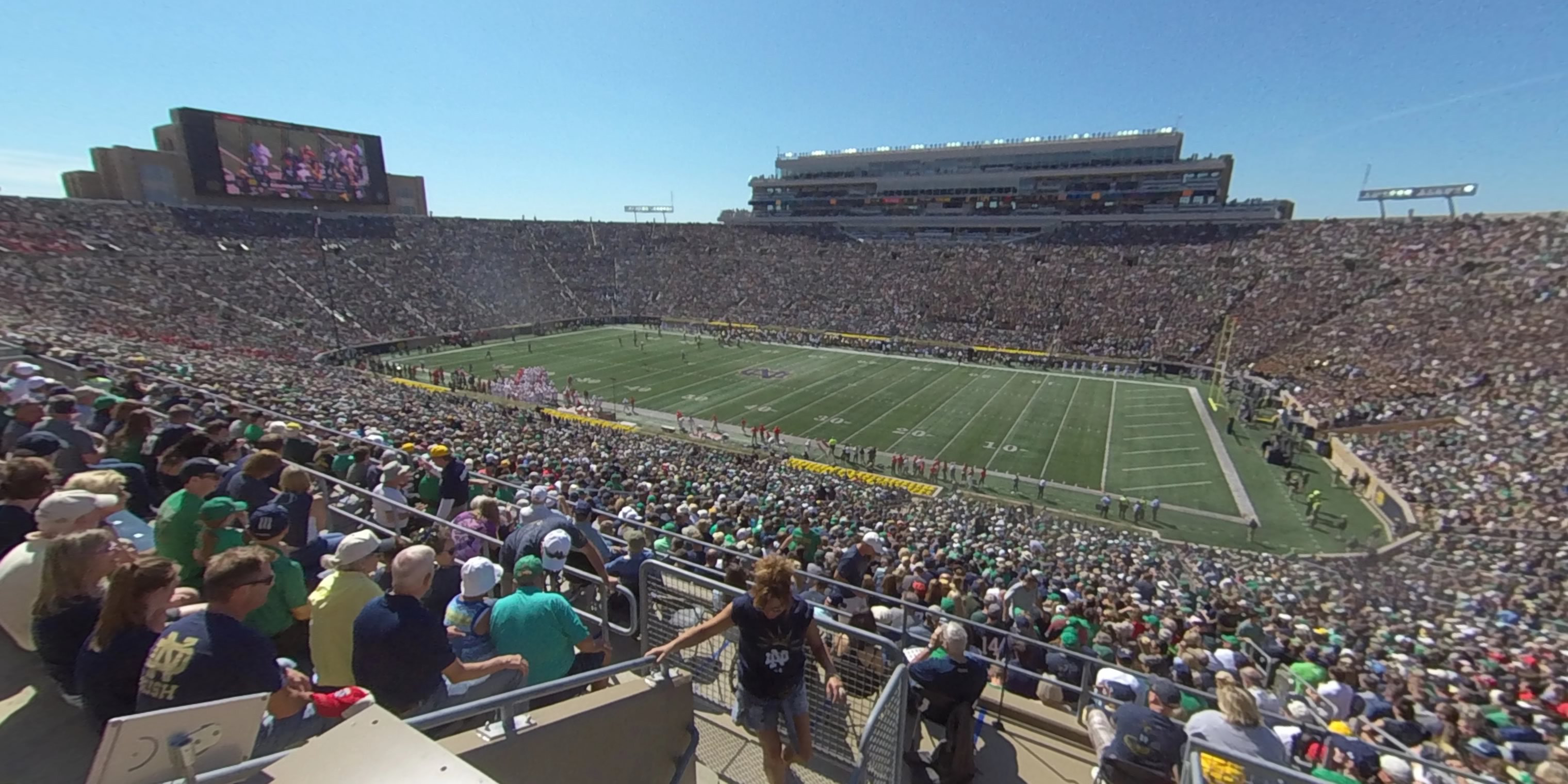 section 107 panoramic seat view  - notre dame stadium