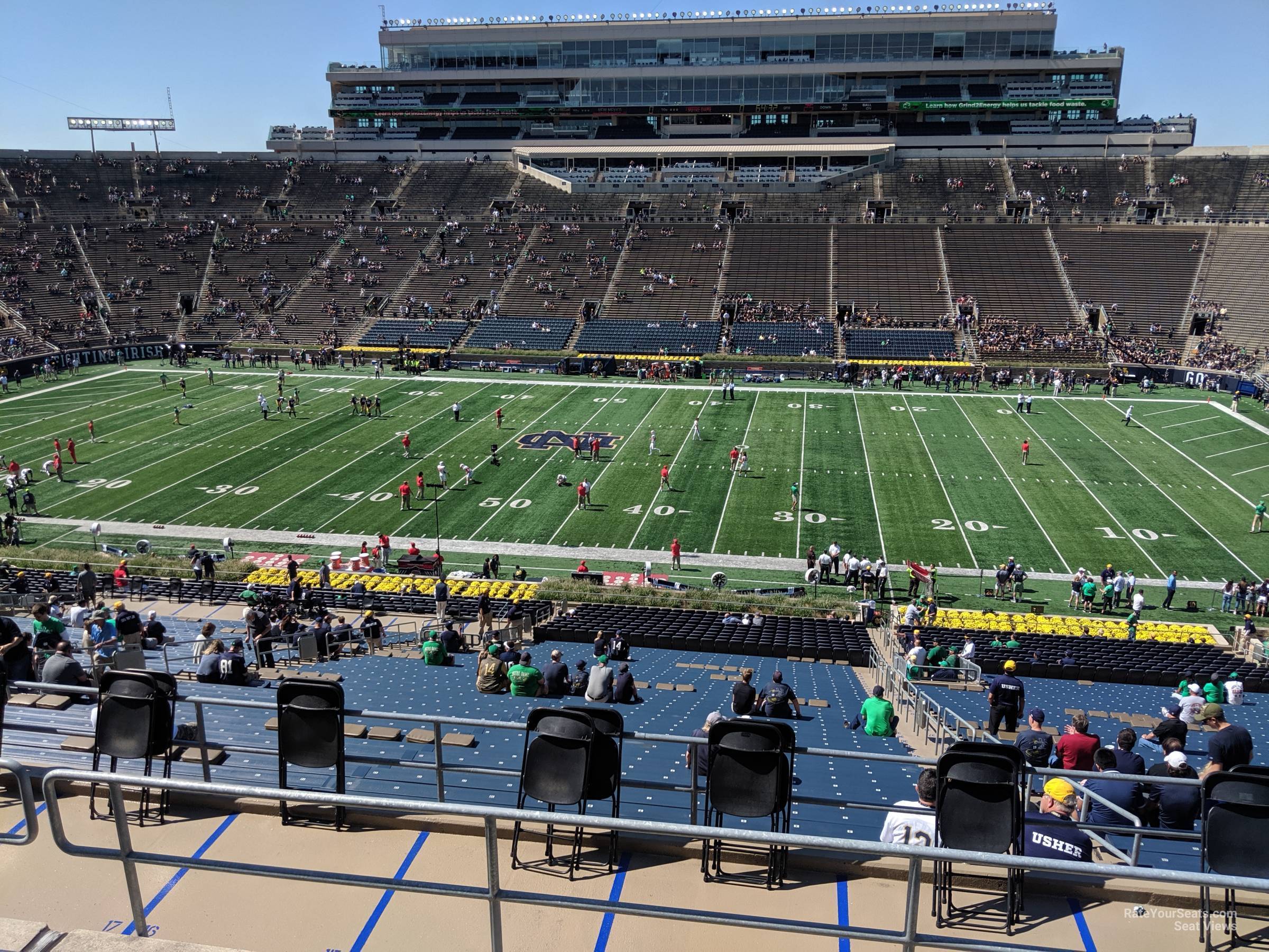 section 109, row 6 seat view  - notre dame stadium