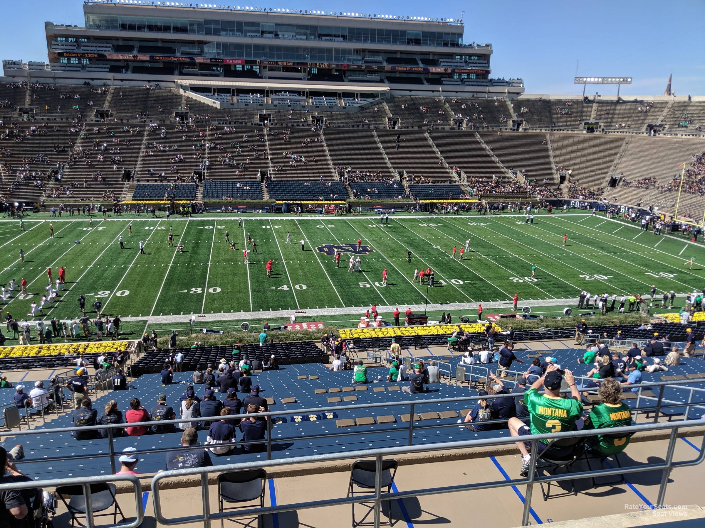 section 111, row 6 seat view  for football - notre dame stadium