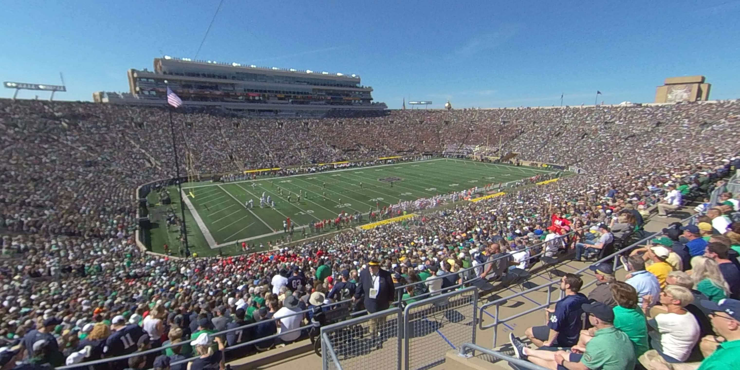 section 113 panoramic seat view  - notre dame stadium