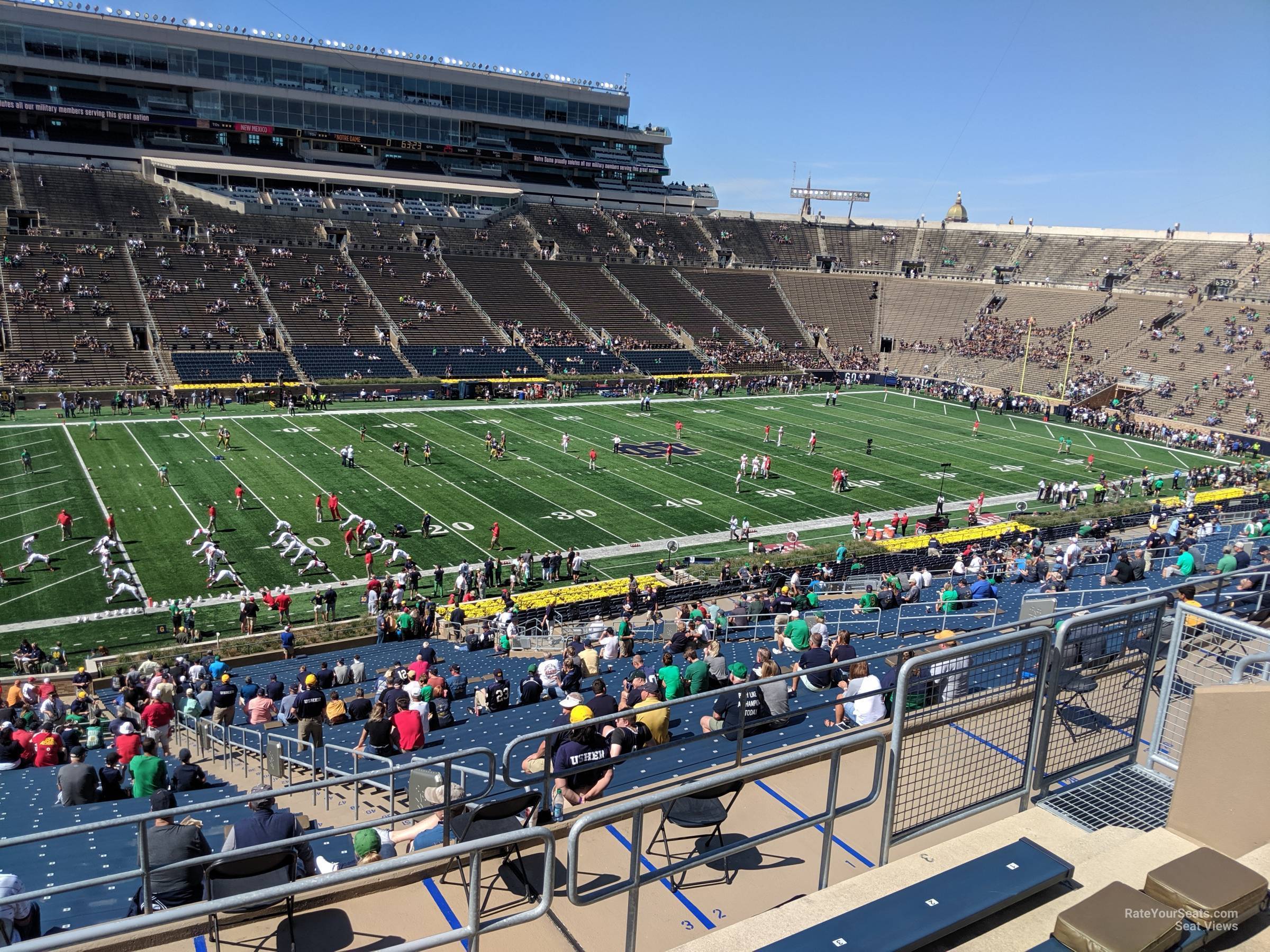 section 113, row 6 seat view  for football - notre dame stadium