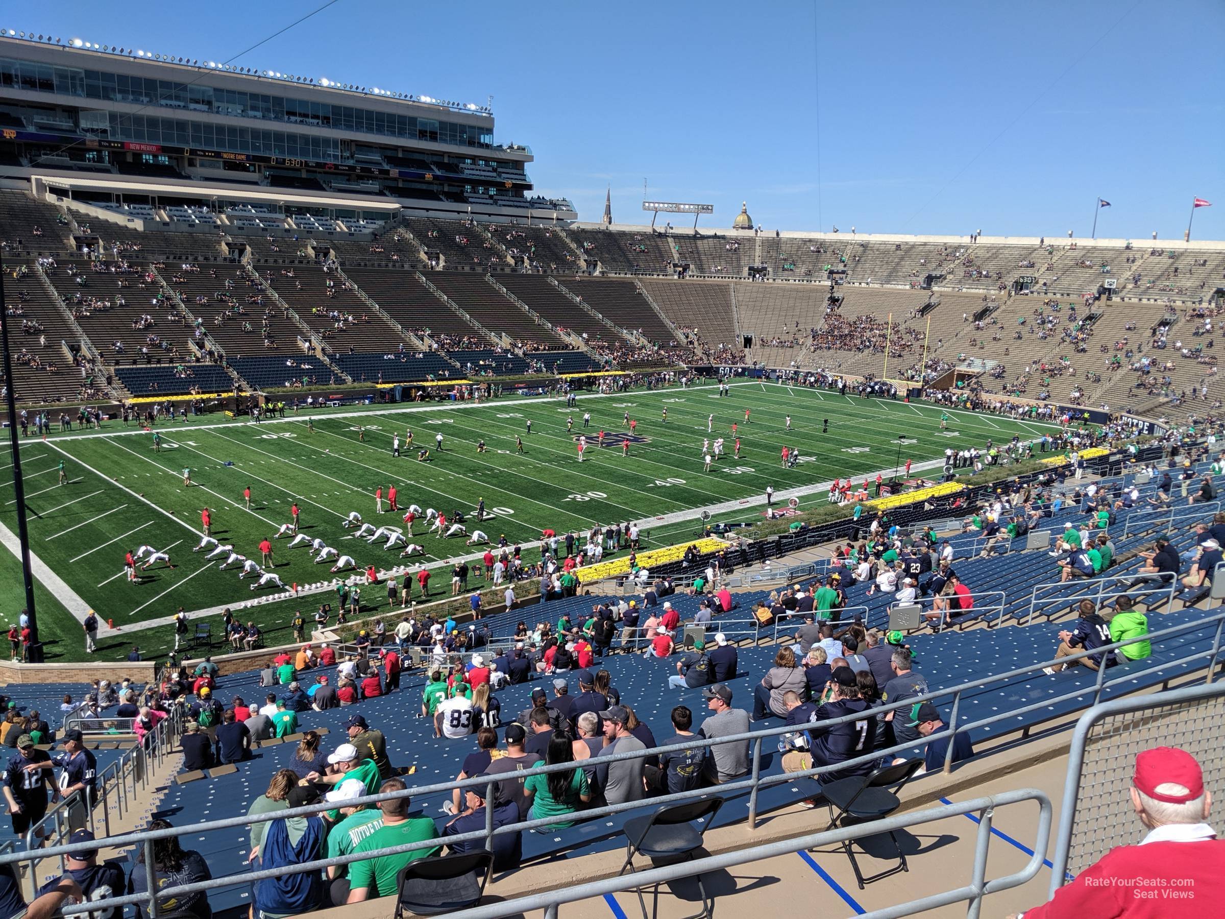 section 114, row 6 seat view  - notre dame stadium