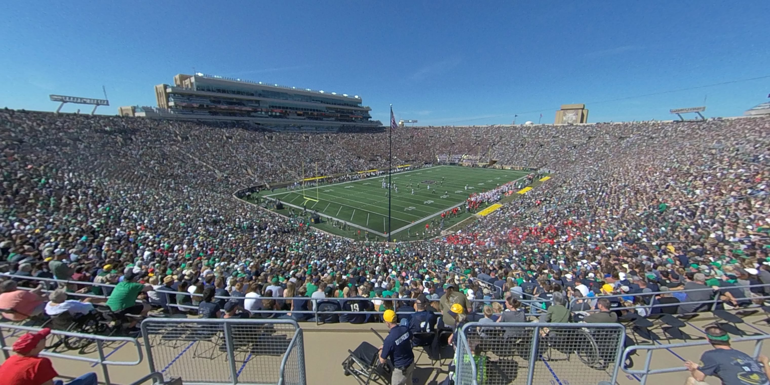 section 115 panoramic seat view  - notre dame stadium