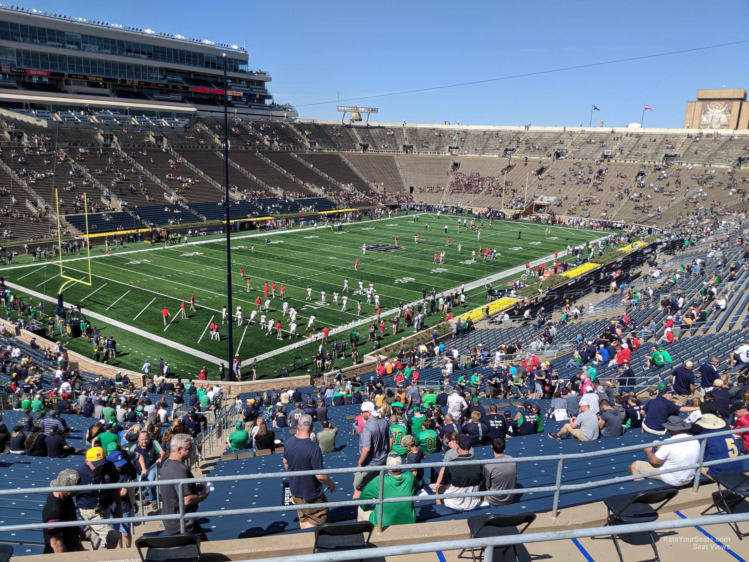 section 115, row 6 seat view  for football - notre dame stadium