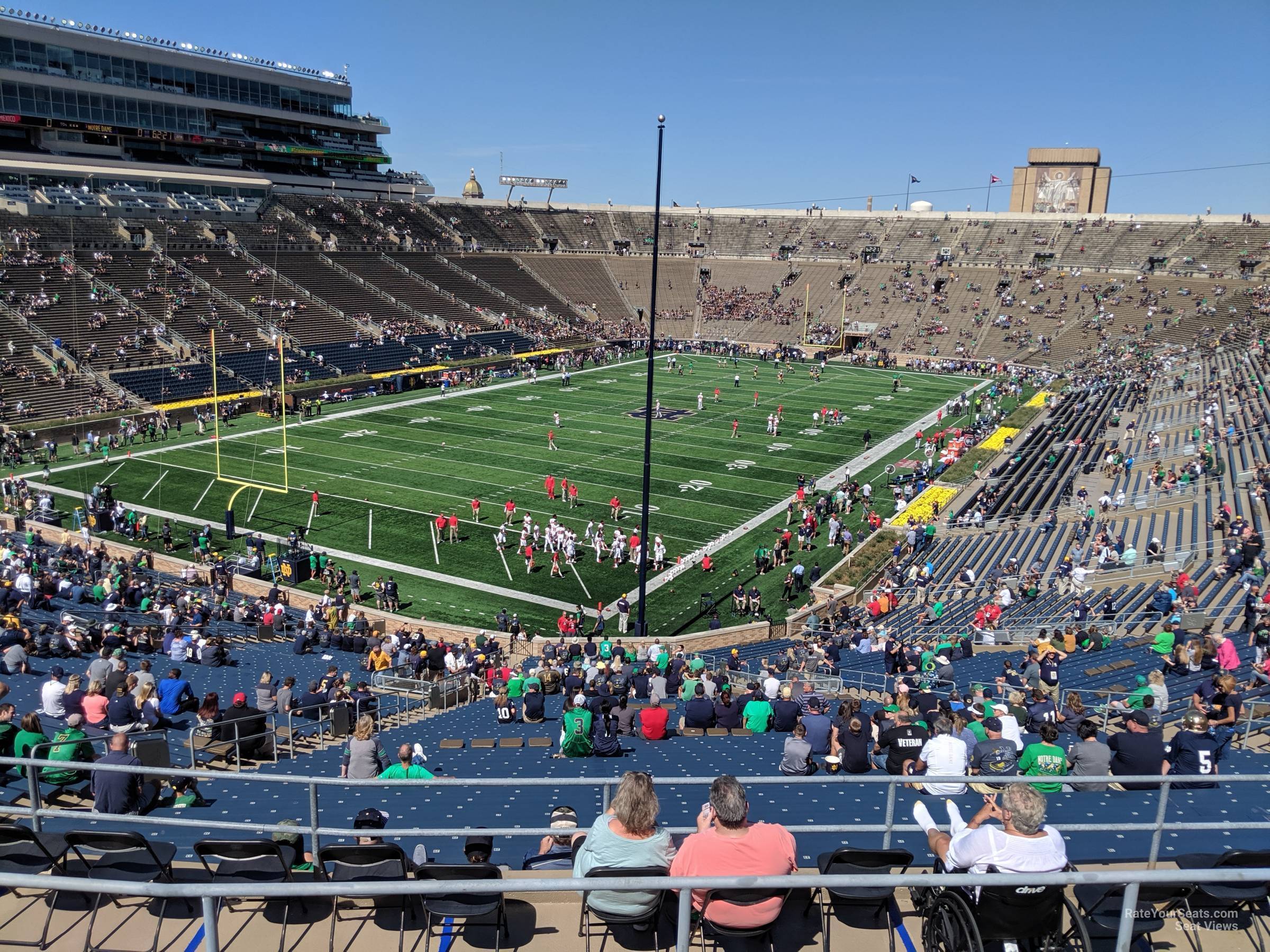 section 116, row 6 seat view  for football - notre dame stadium