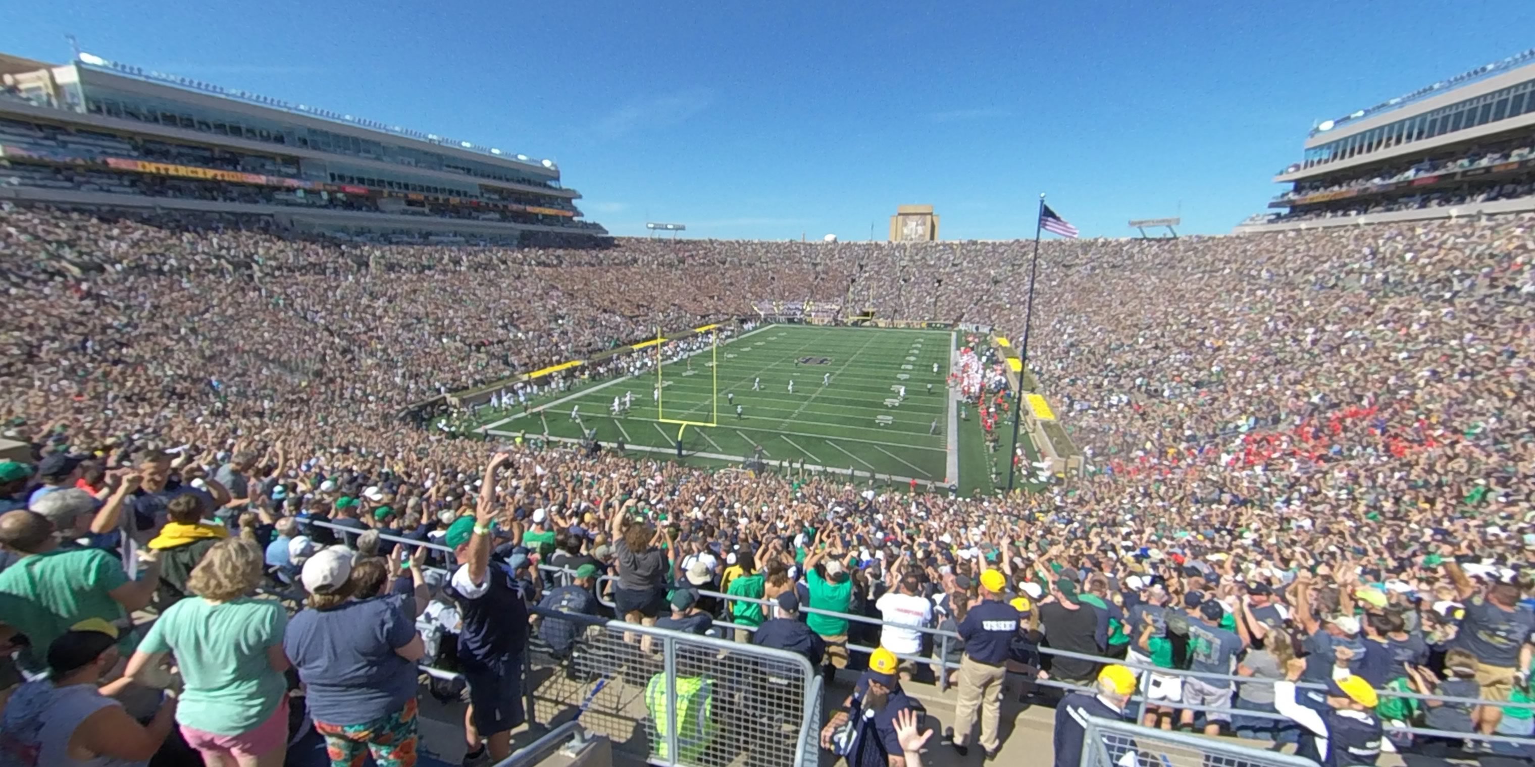 section 117 panoramic seat view  - notre dame stadium