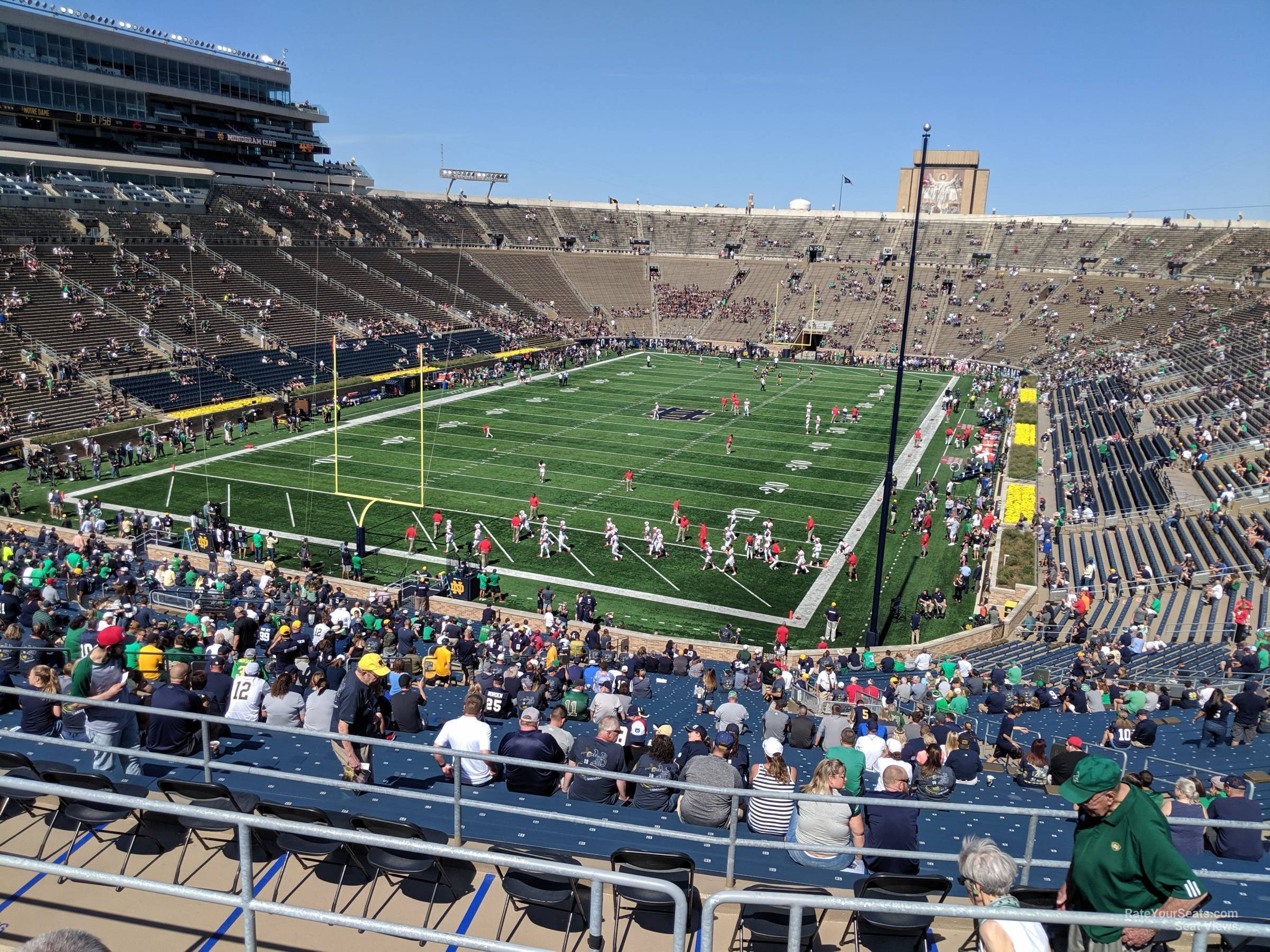 section 117, row 6 seat view  - notre dame stadium