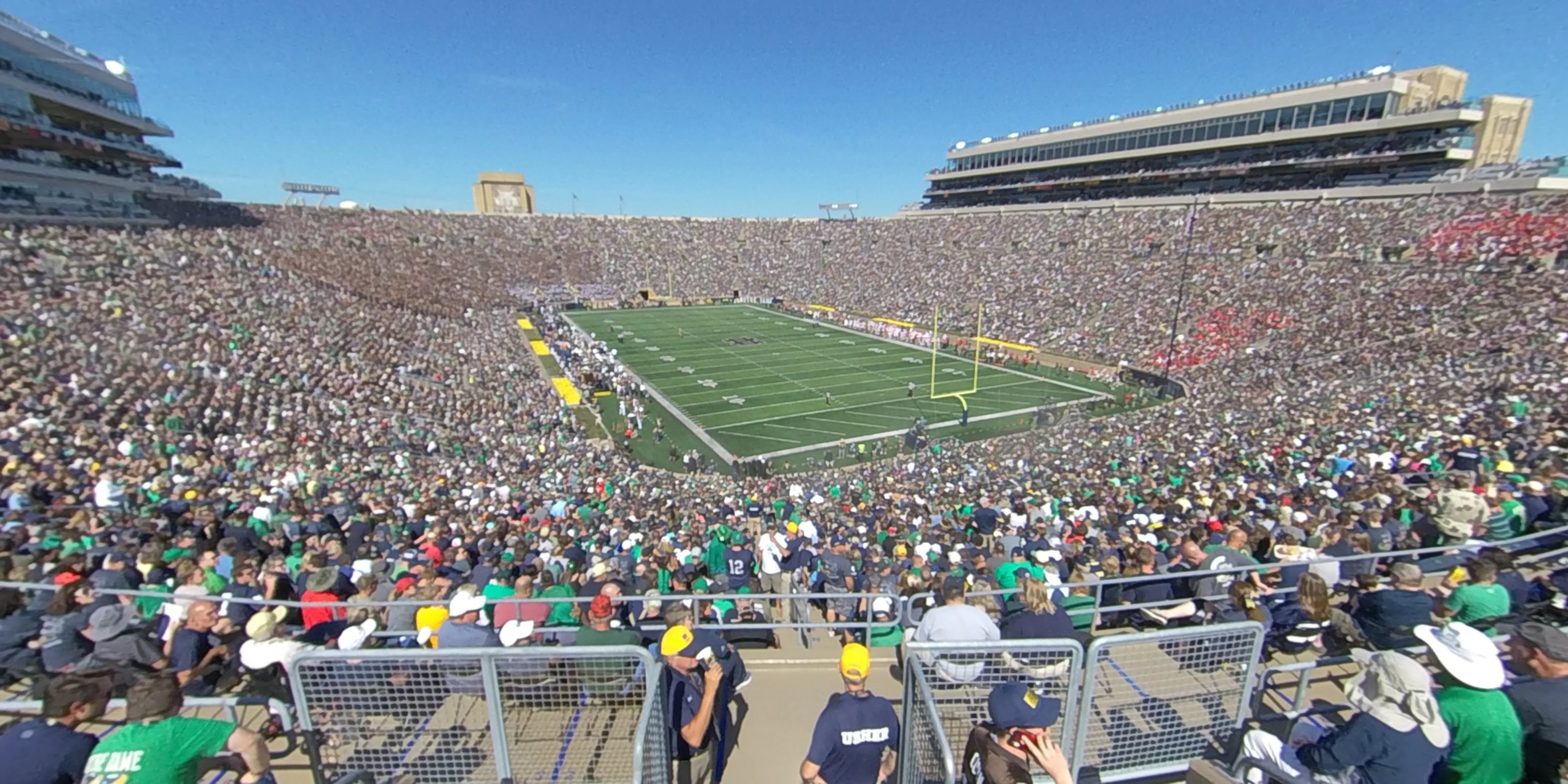 section 121 panoramic seat view  - notre dame stadium