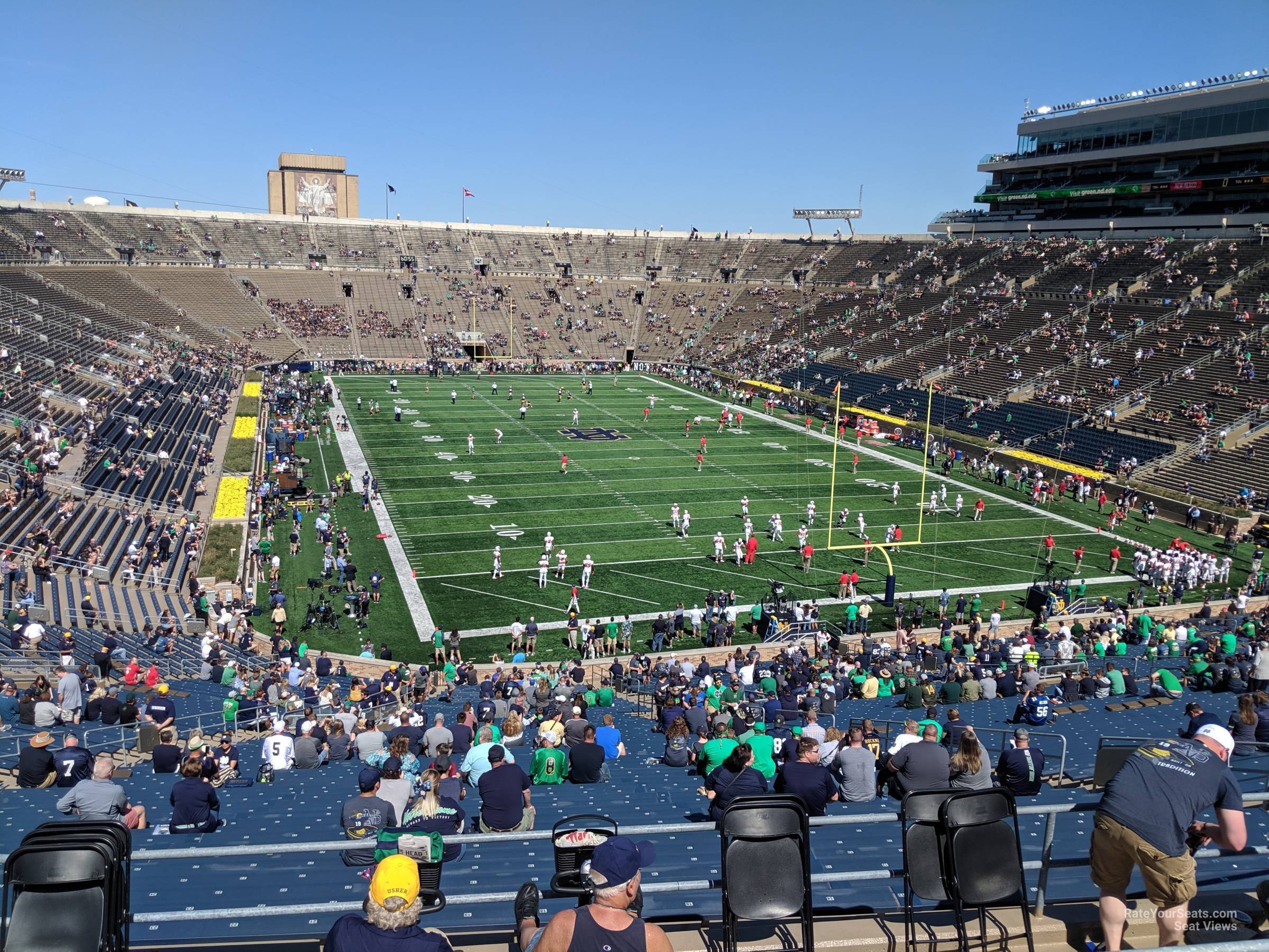 section 121, row 6 seat view  for football - notre dame stadium