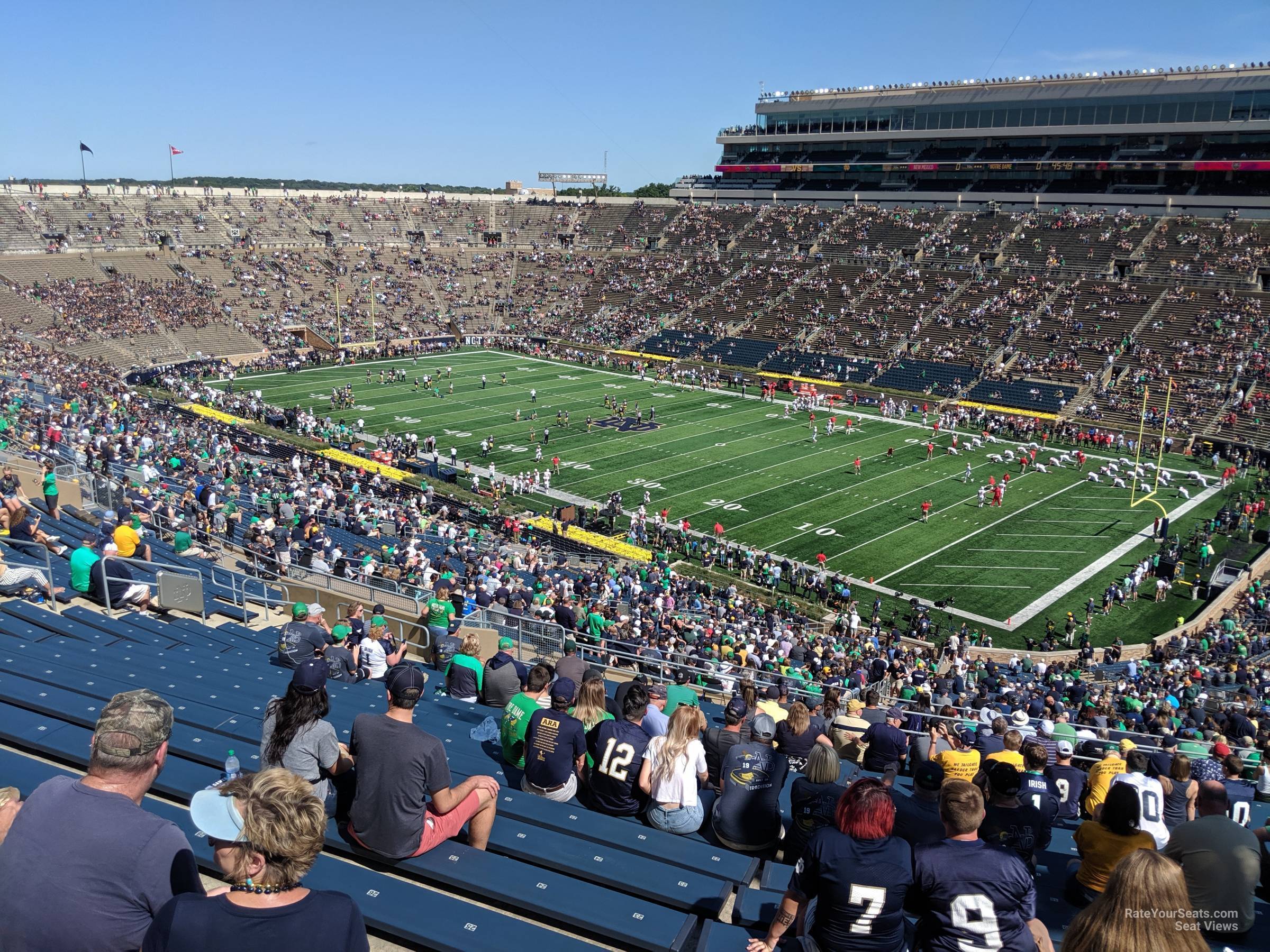 section 124, row 26 seat view  for football - notre dame stadium