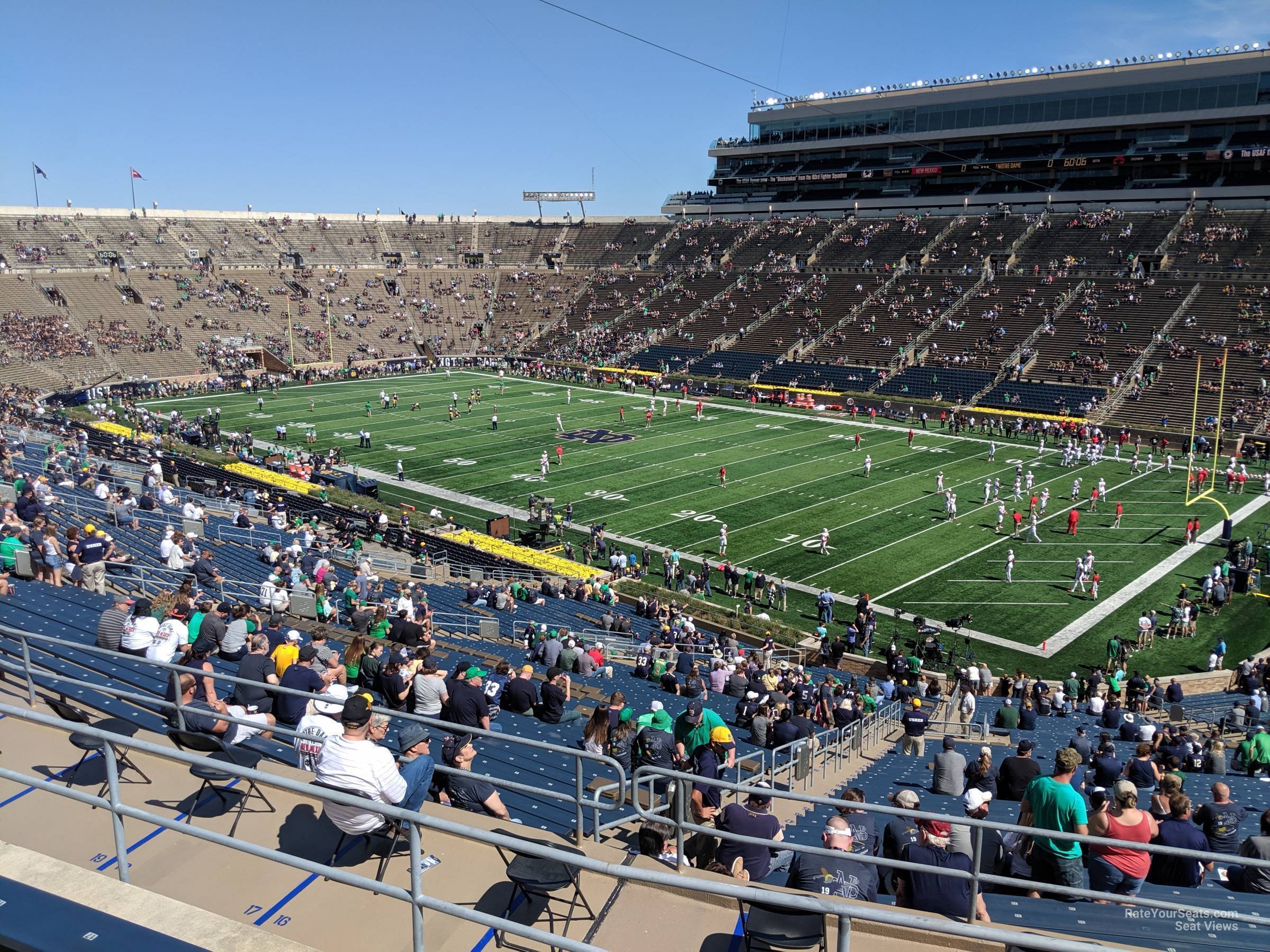 section 124, row 6 seat view  - notre dame stadium