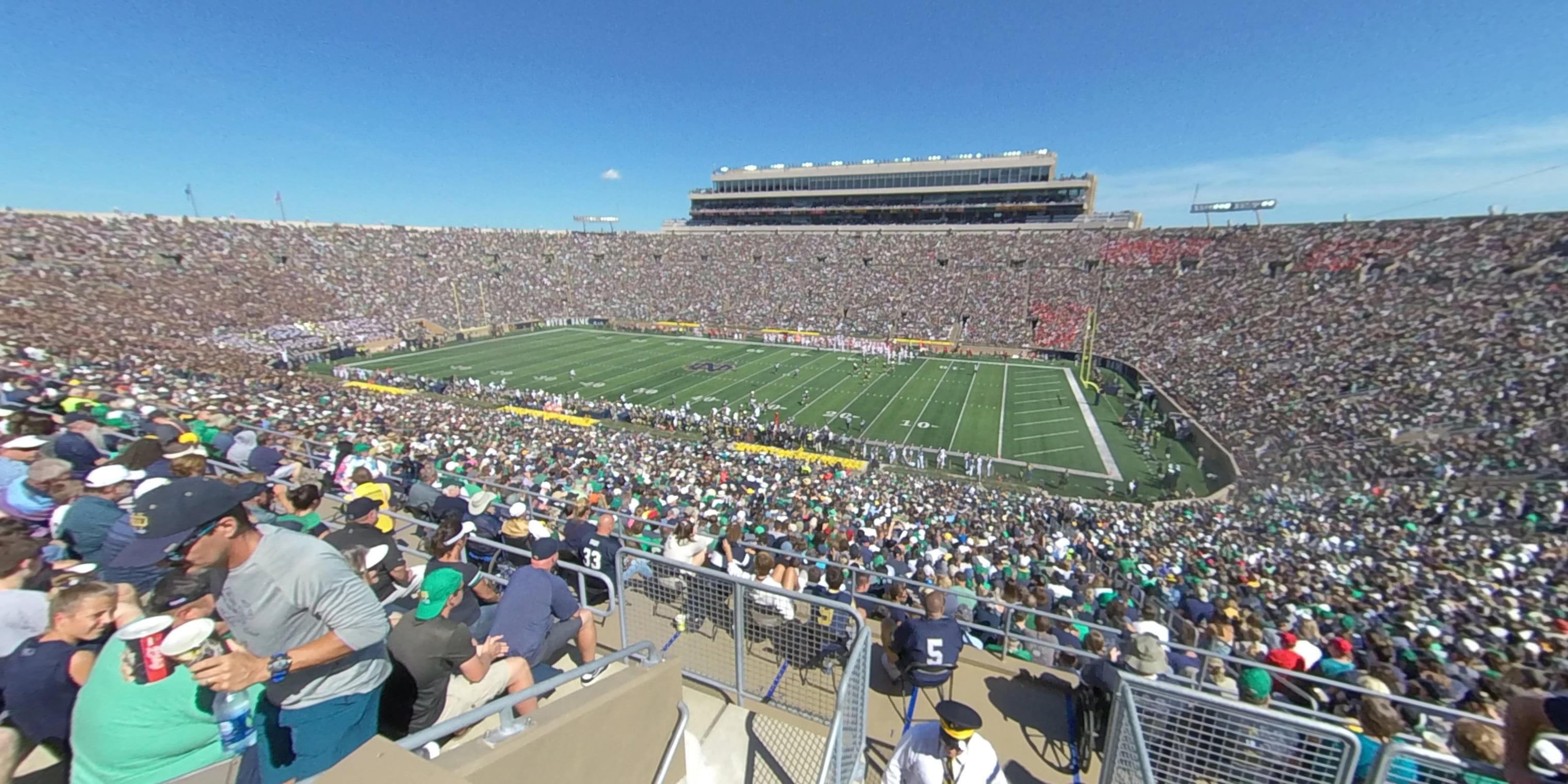 section 125 panoramic seat view  for football - notre dame stadium