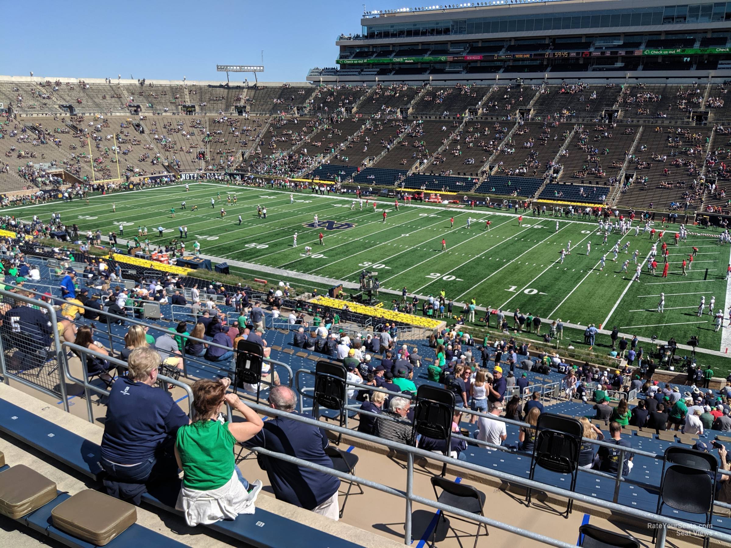 section 125, row 6 seat view  for football - notre dame stadium
