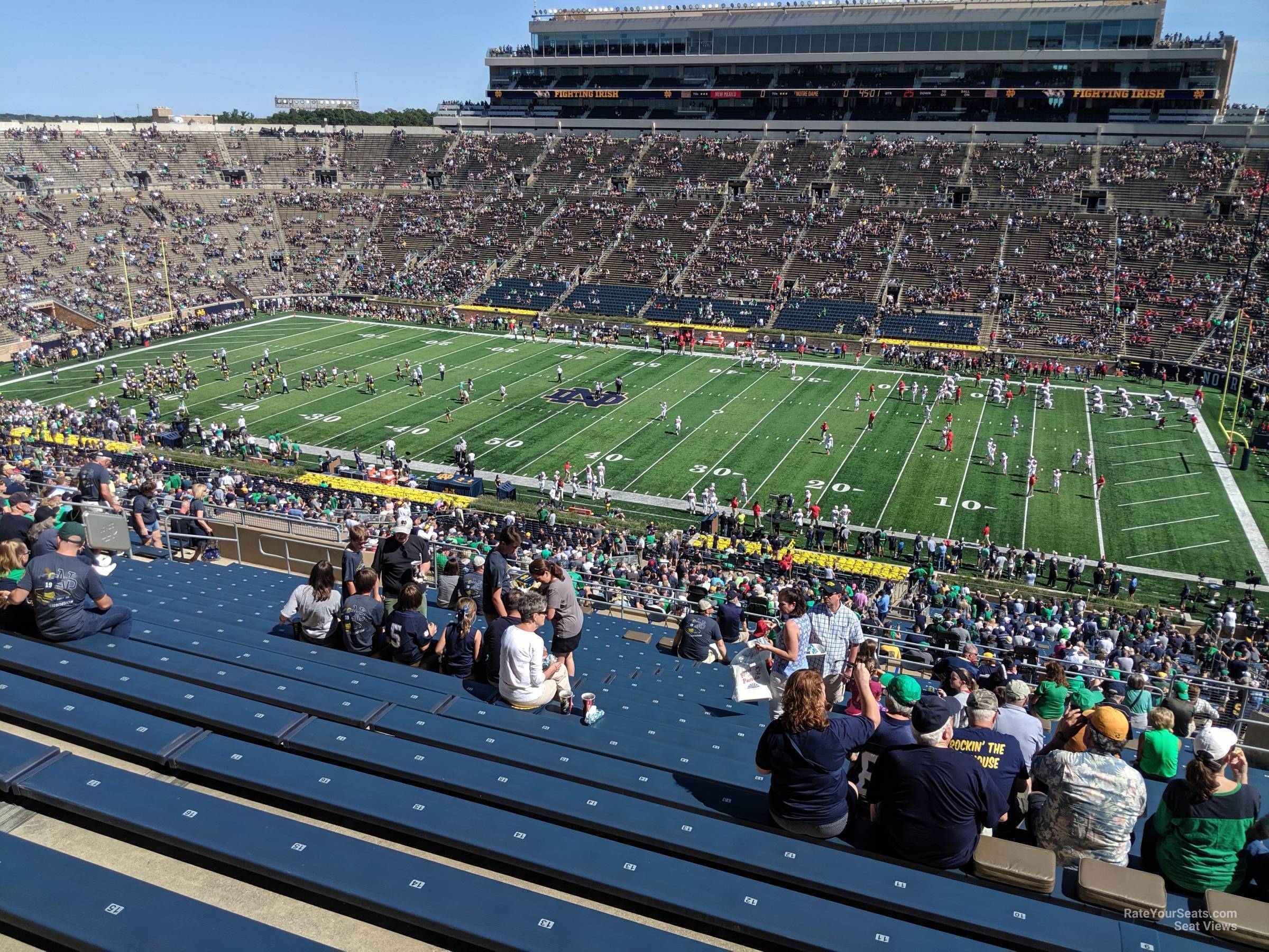 section 126, row 26 seat view  - notre dame stadium