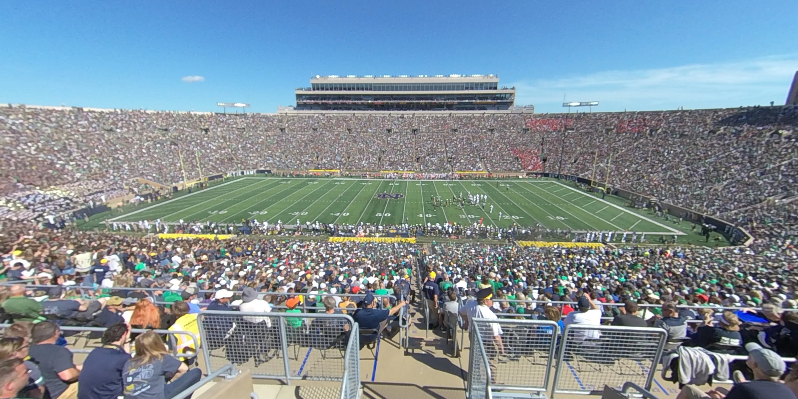 section 127 panoramic seat view  - notre dame stadium