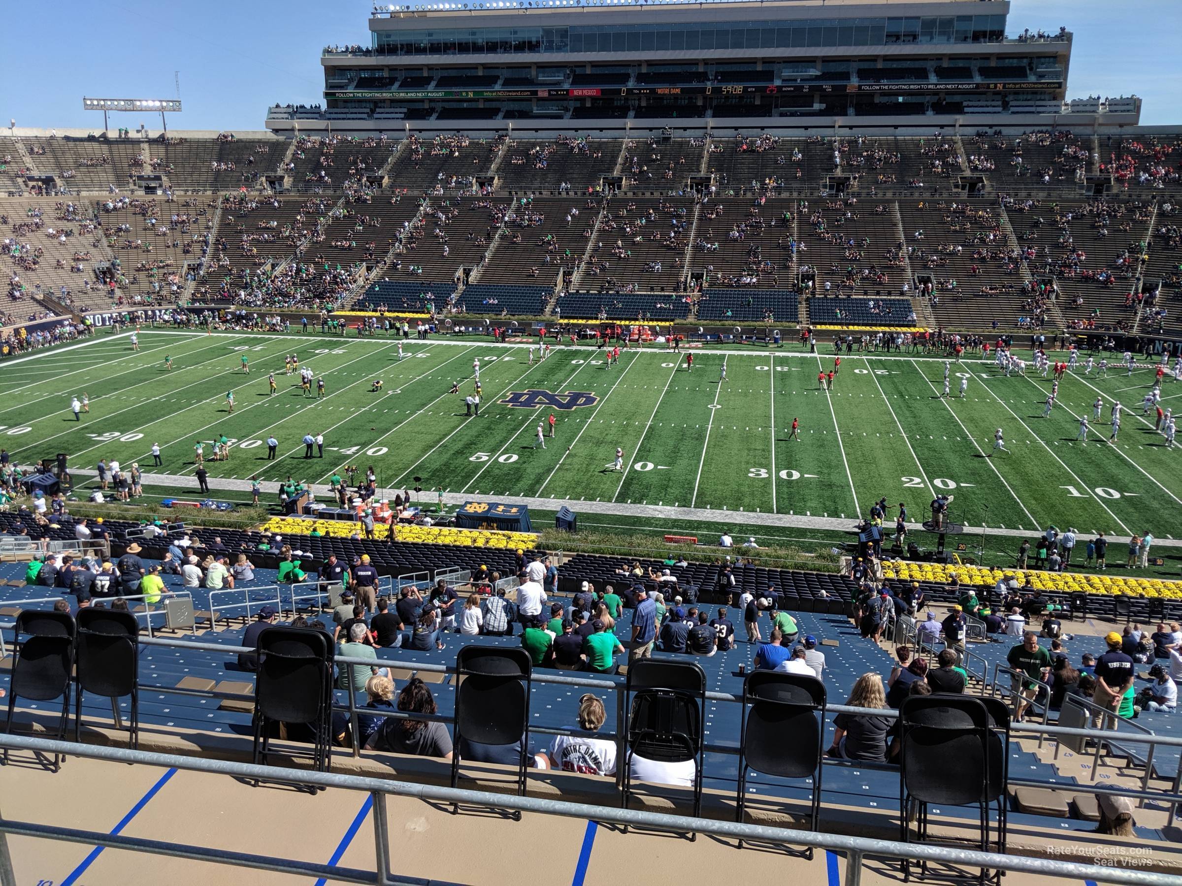 section 127, row 6 seat view  for football - notre dame stadium