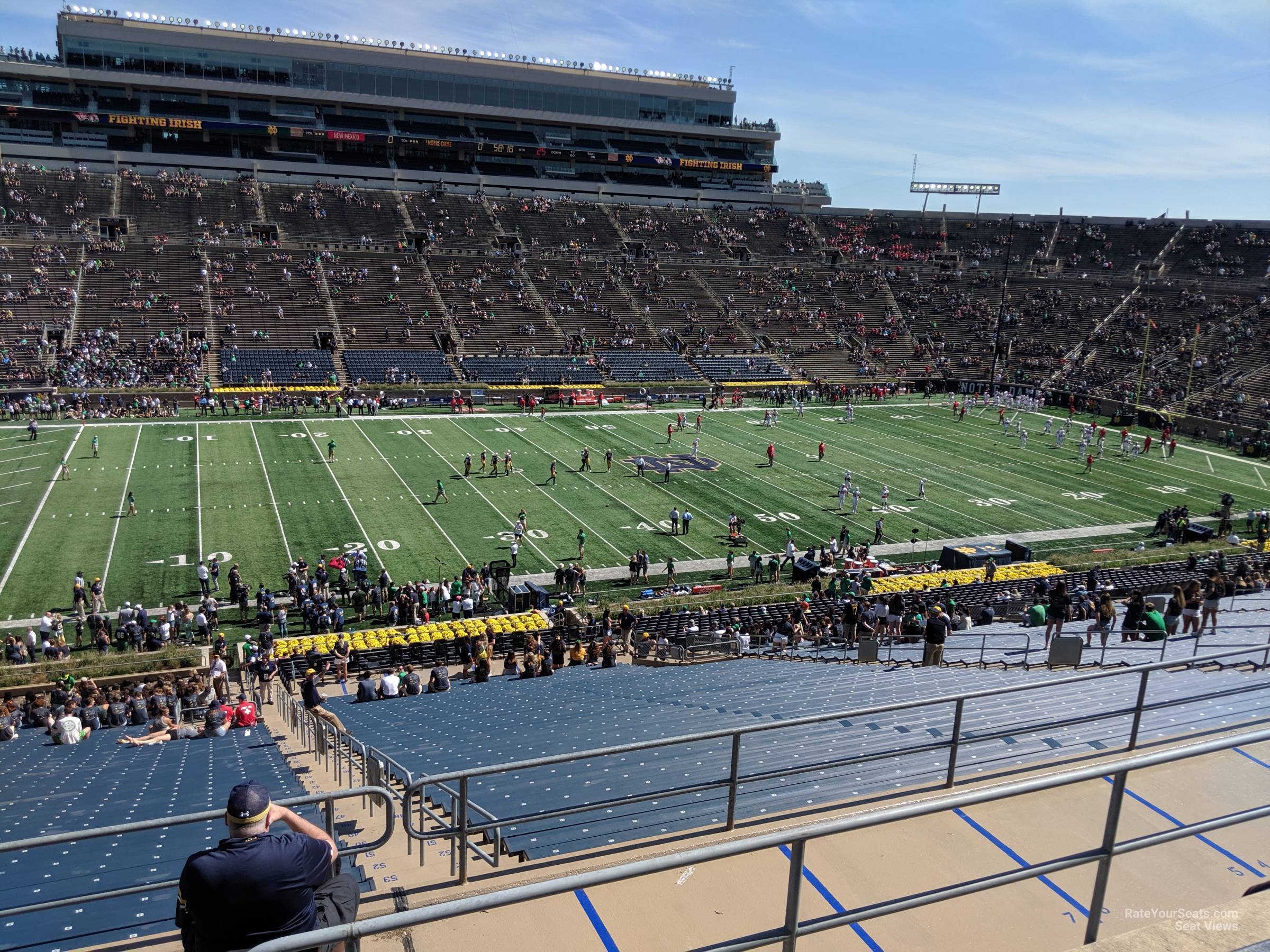 section 130, row 6 seat view  for football - notre dame stadium