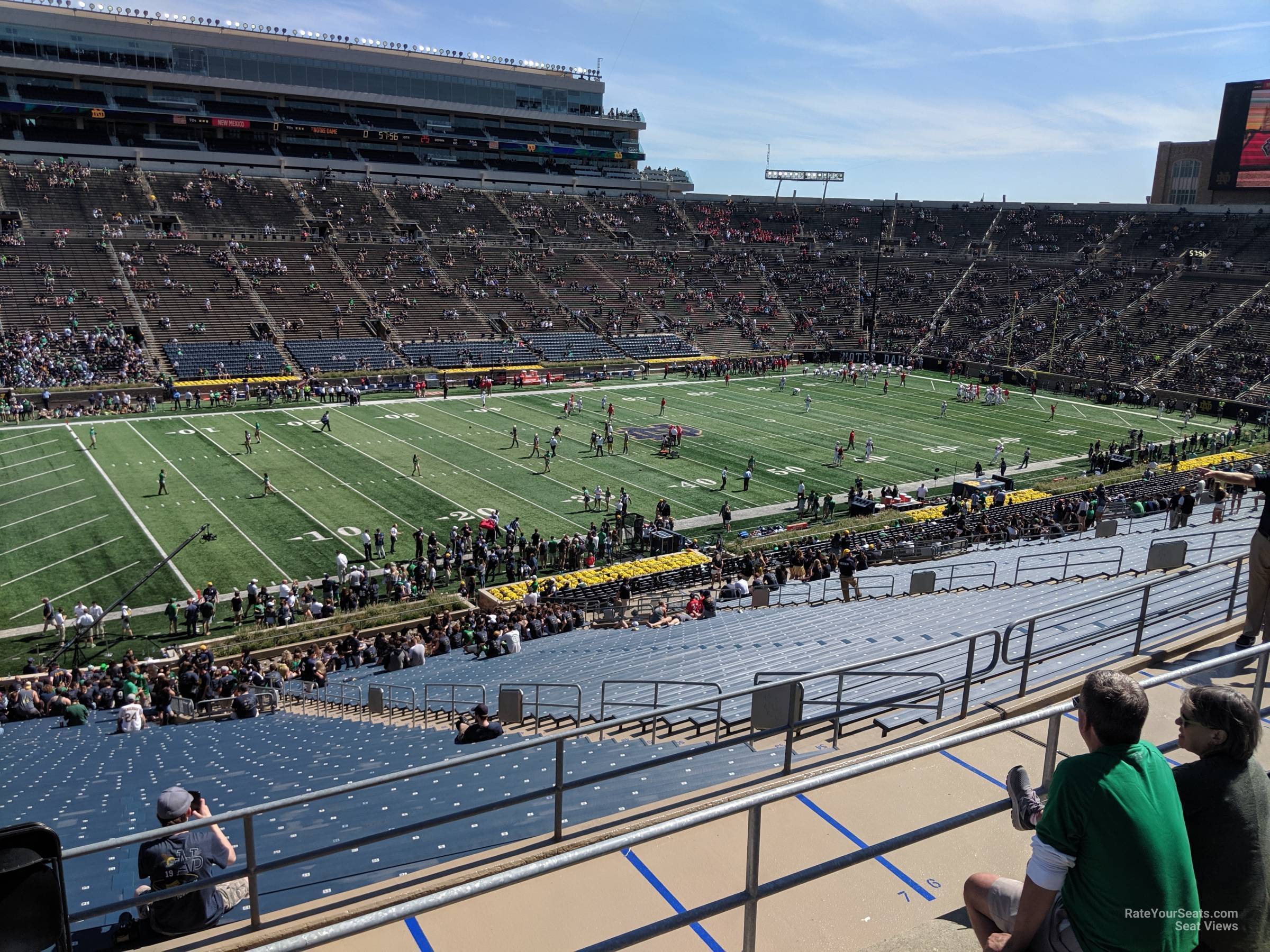 section 131, row 6 seat view  for football - notre dame stadium