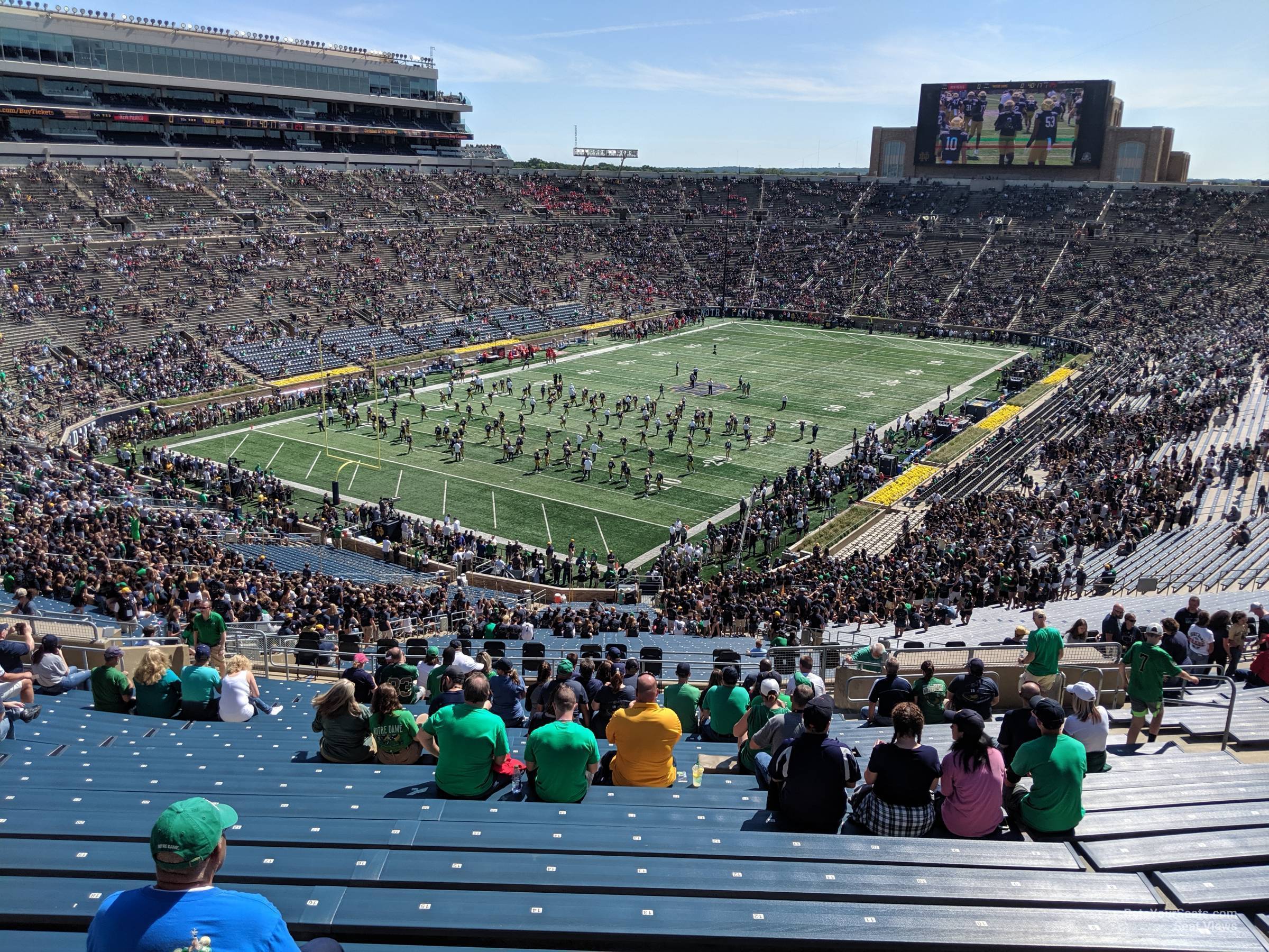section 132, row 26 seat view  - notre dame stadium