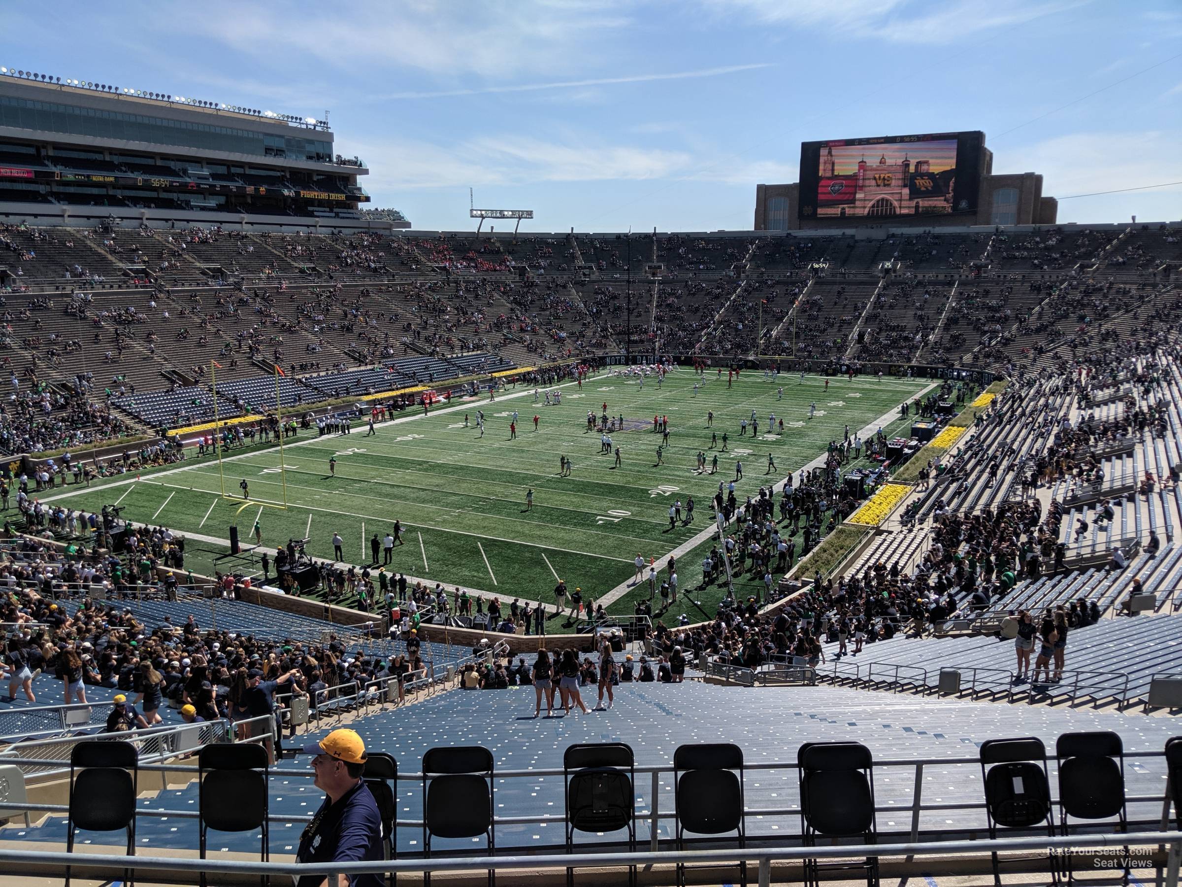 section 134, row 6 seat view  for football - notre dame stadium