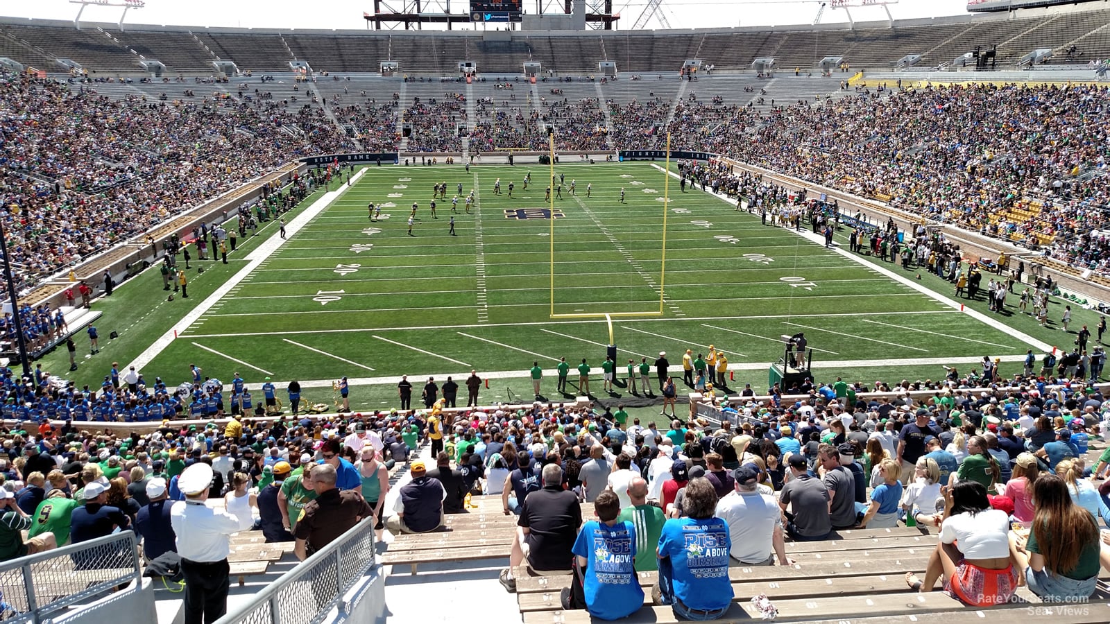 section 1, row 56 seat view for football - notre dame stadium