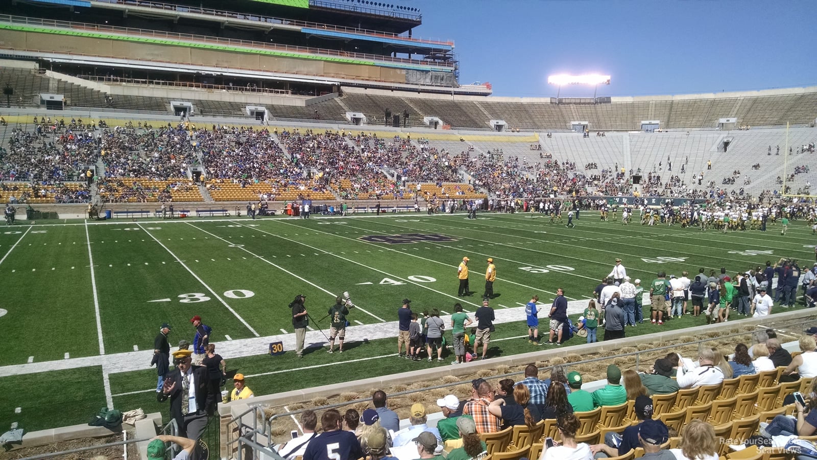 section 11, row 19 seat view  for football - notre dame stadium