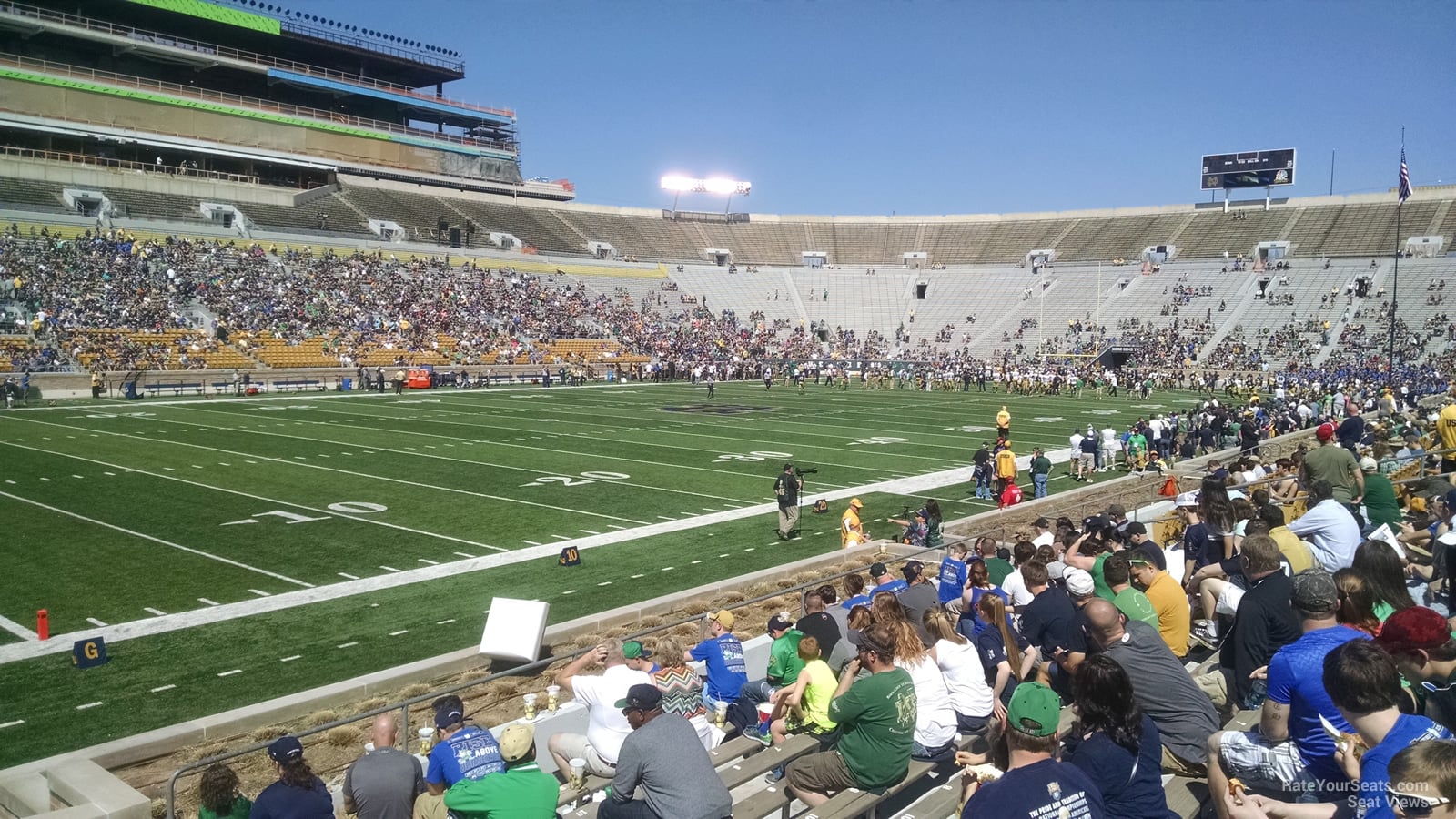 section 13, row 15 seat view  for football - notre dame stadium