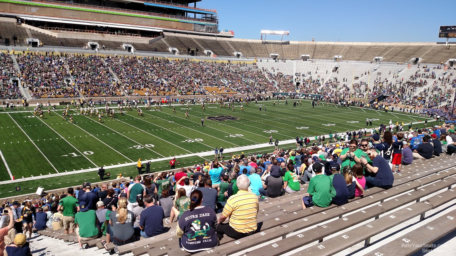 section 13, row 56 seat view  - notre dame stadium