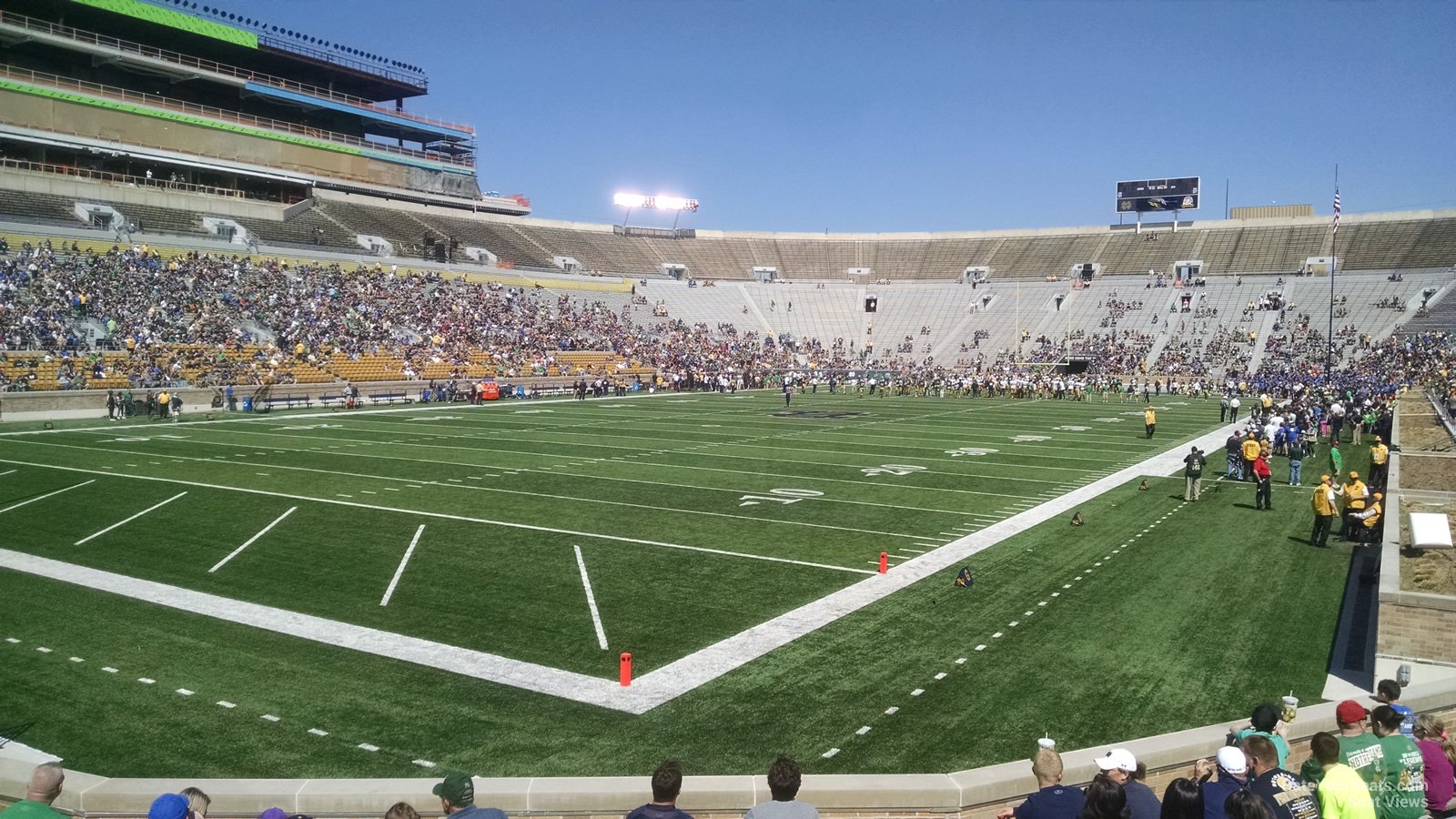 section 15, row 15 seat view  - notre dame stadium