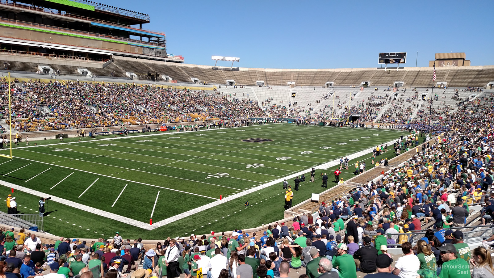 section 16, row 38 seat view  for football - notre dame stadium