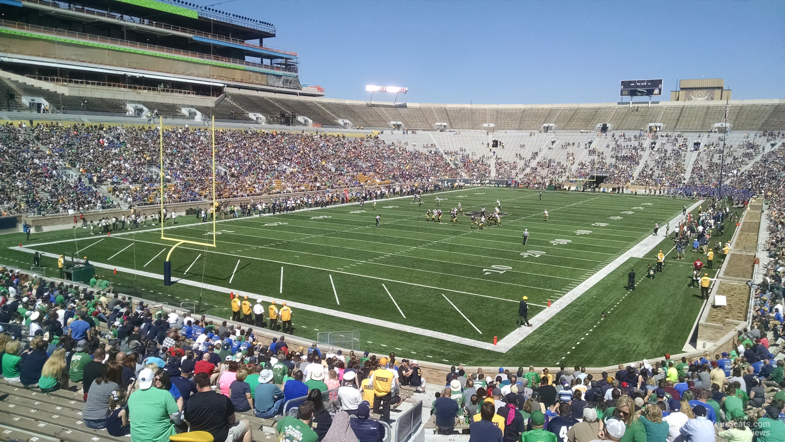 section 16, row 40 seat view  for football - notre dame stadium