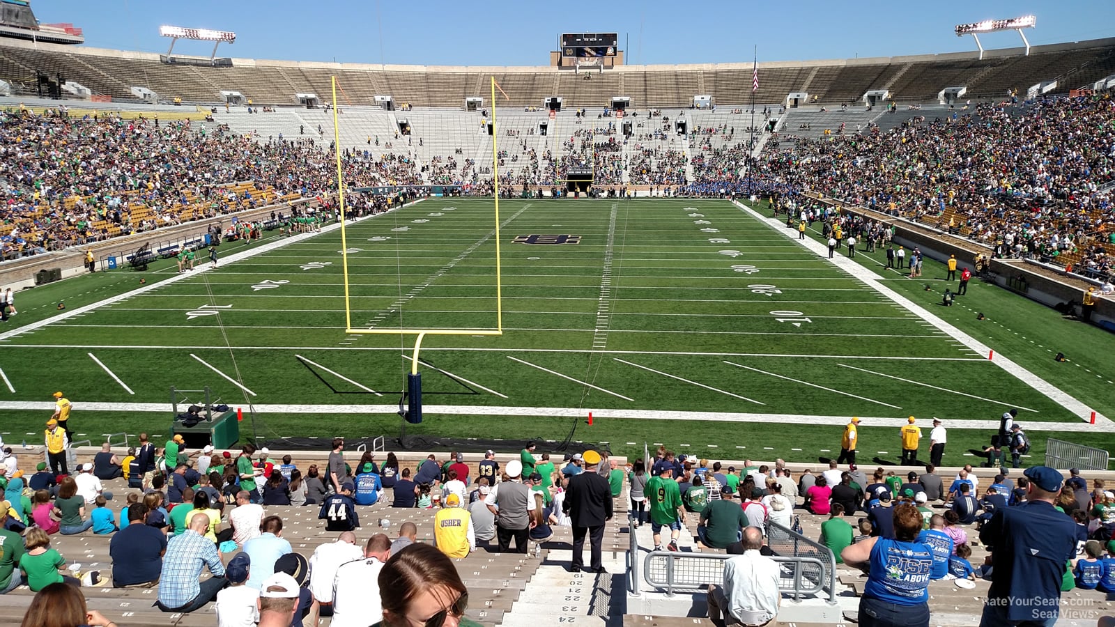 section 18, row 37 seat view  for football - notre dame stadium