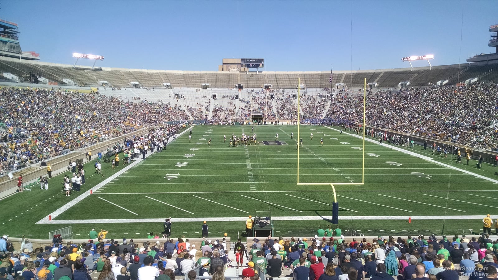 section 19, row 40 seat view  for football - notre dame stadium