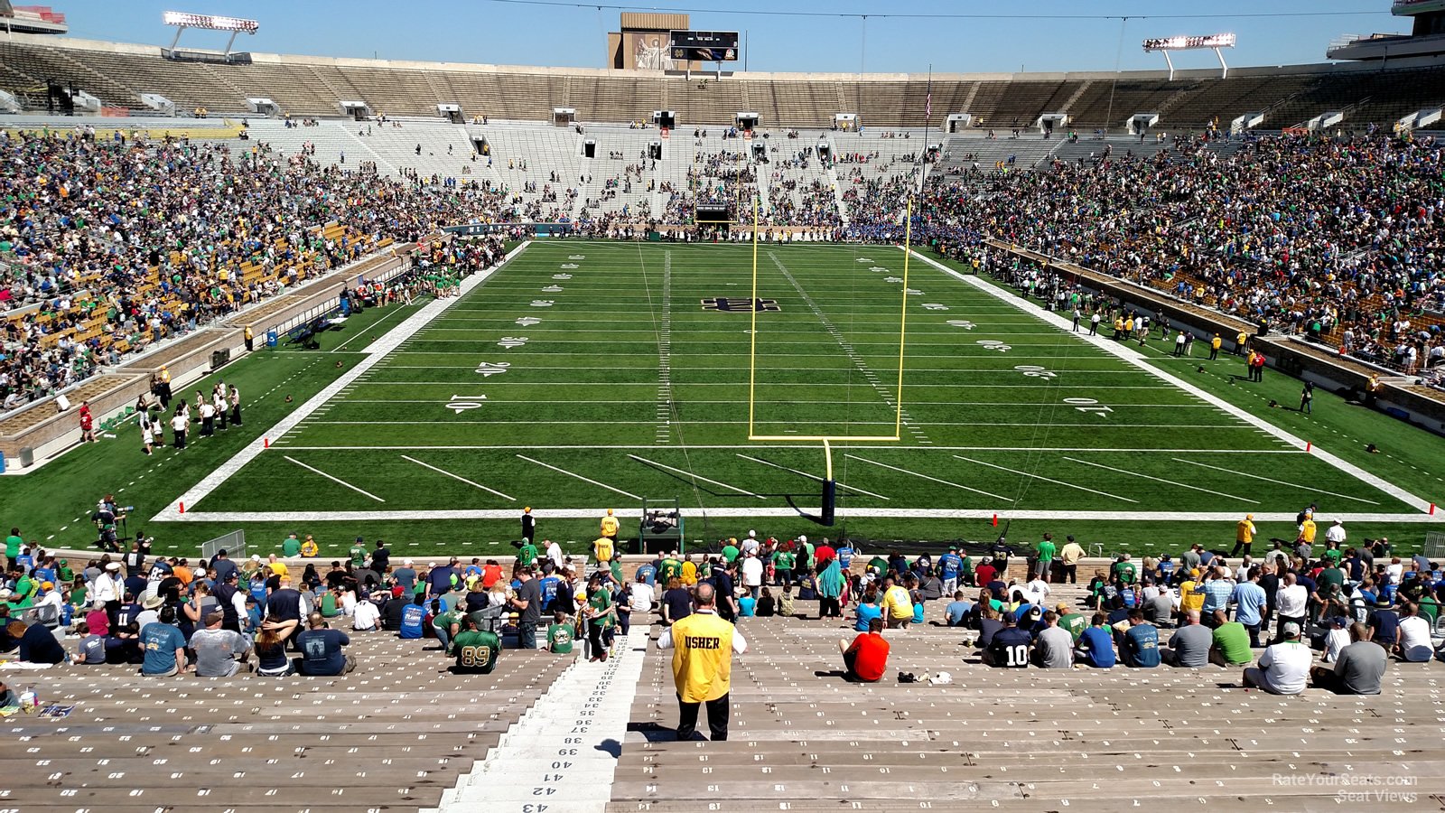 Notre Dame Stadium Row Chart