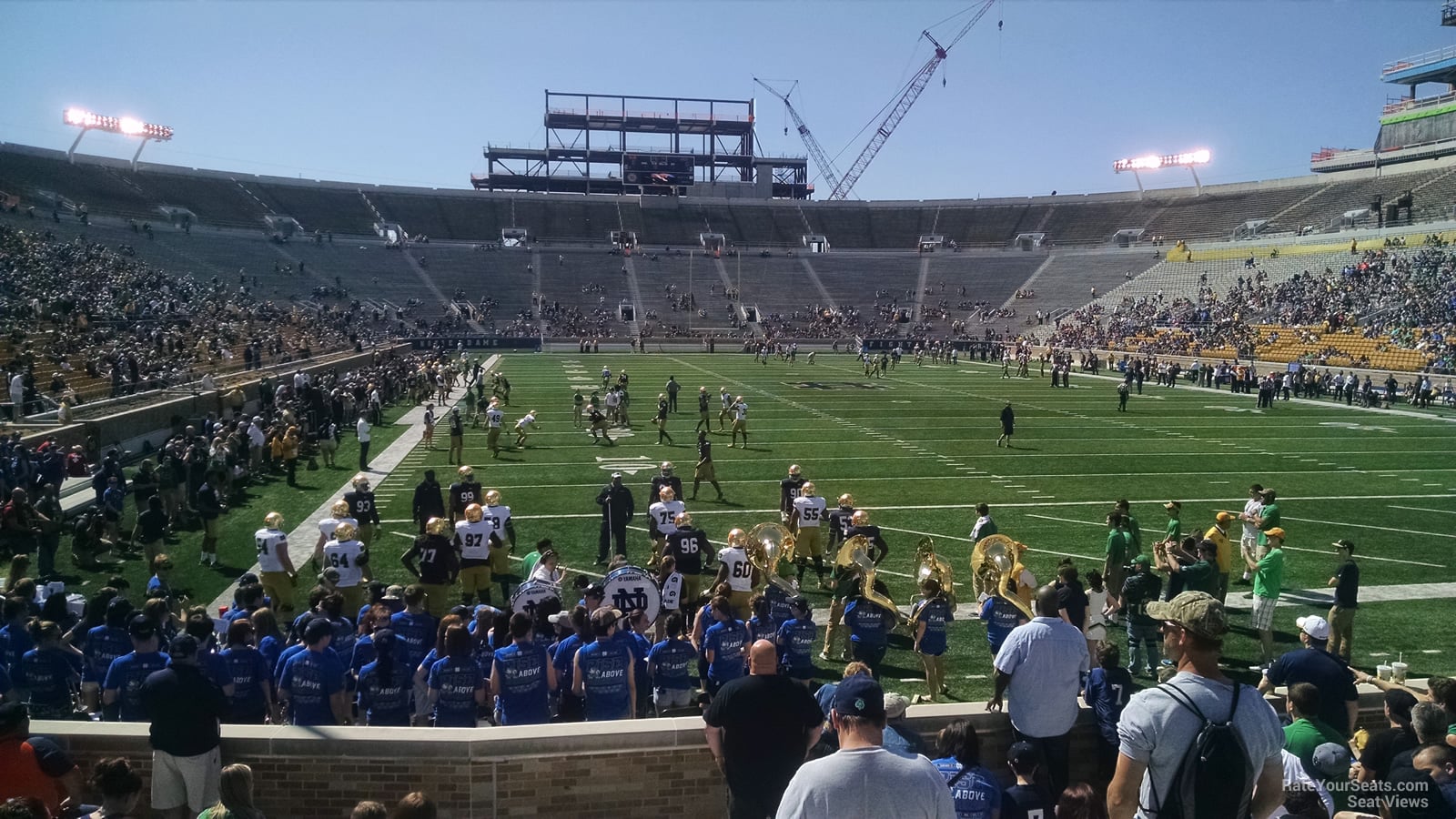 section 2, row 15 seat view  for football - notre dame stadium