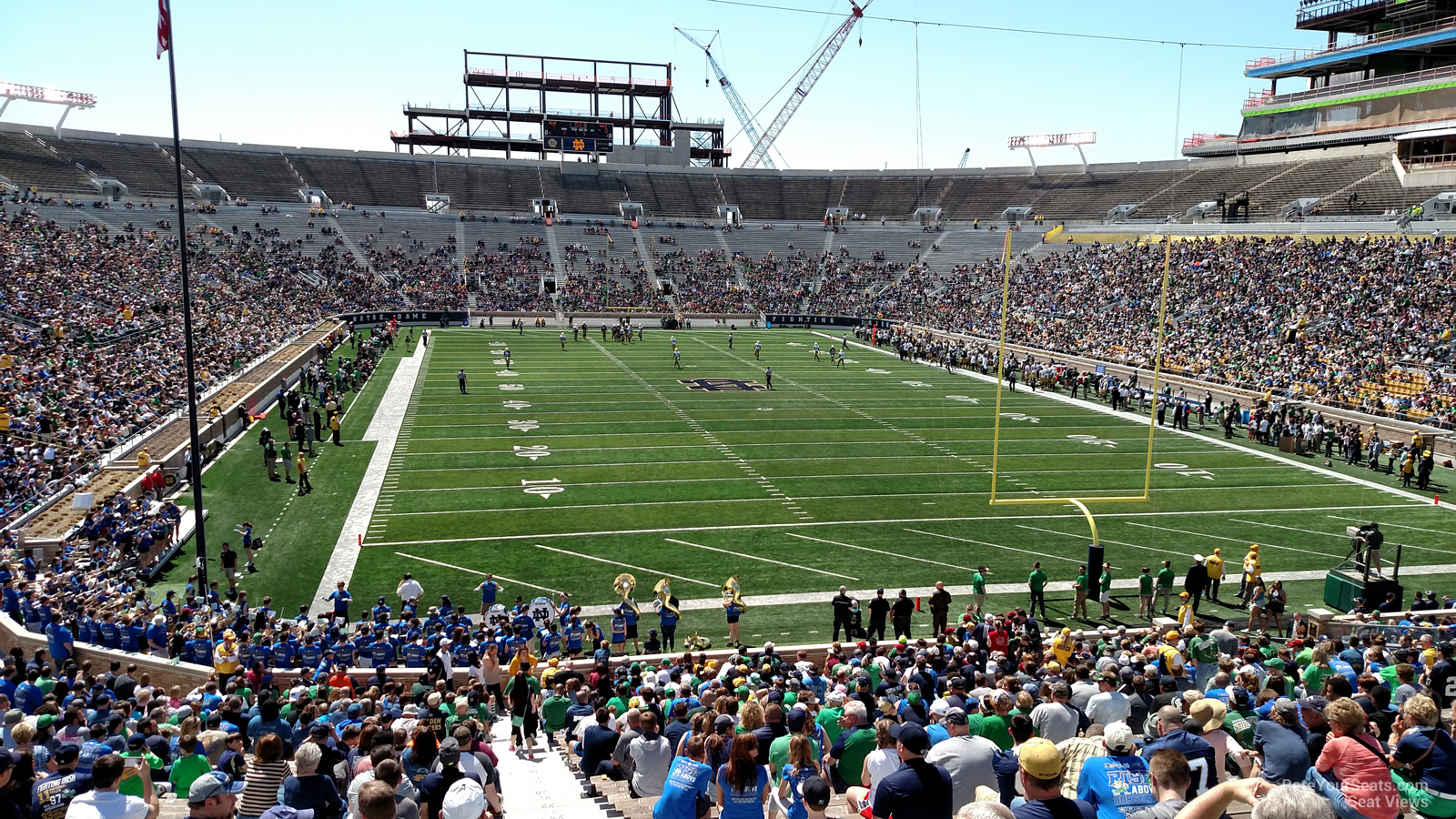 section 2, row 44 seat view  - notre dame stadium