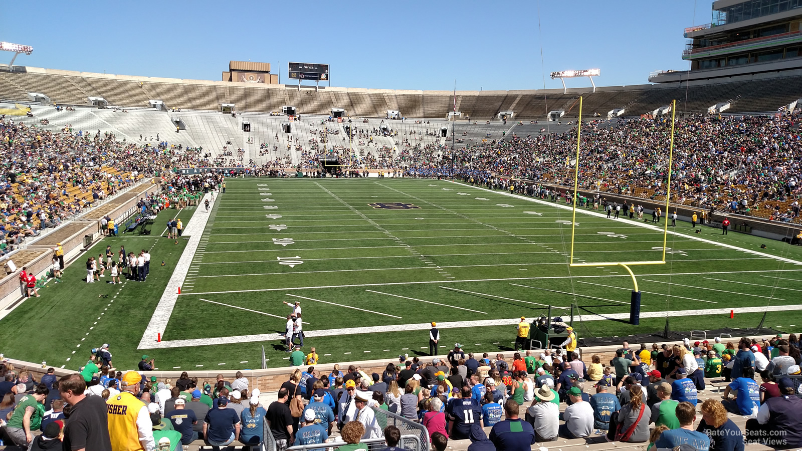 section 20, row 36 seat view  for football - notre dame stadium