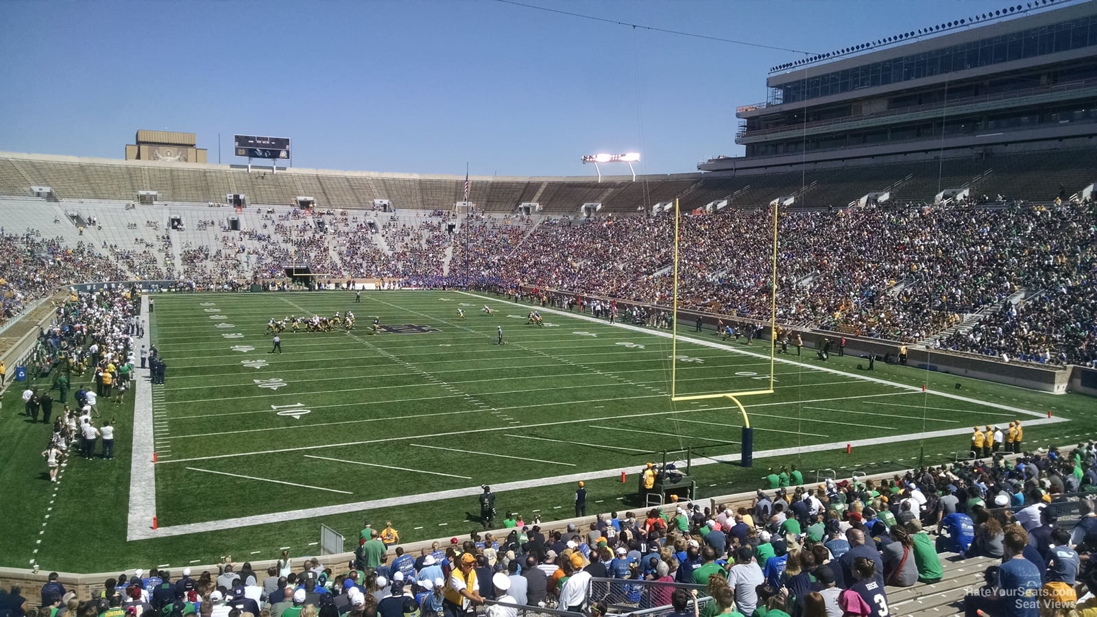 section 20, row 40 seat view  for football - notre dame stadium