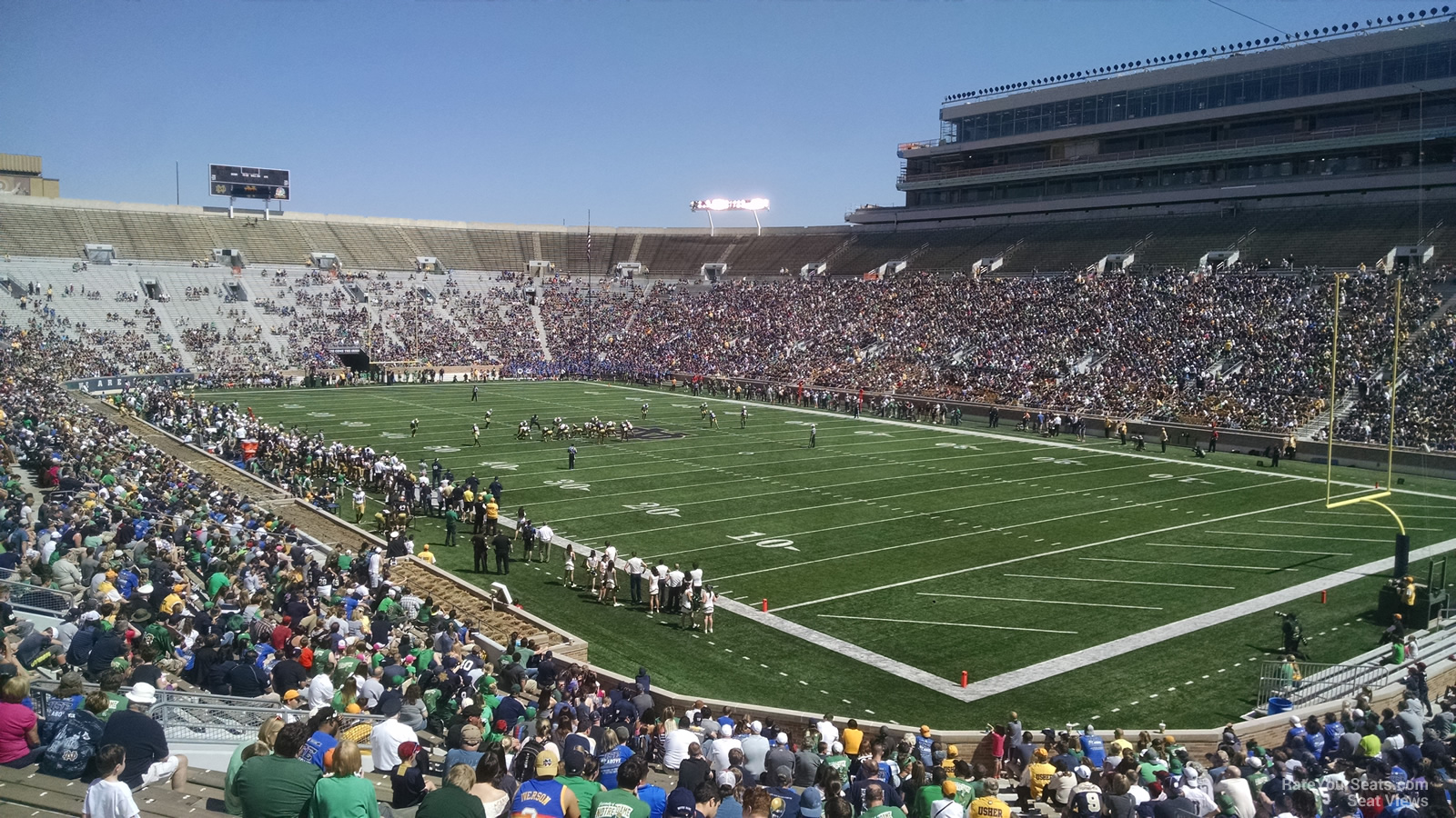 section 22, row 40 seat view  for football - notre dame stadium