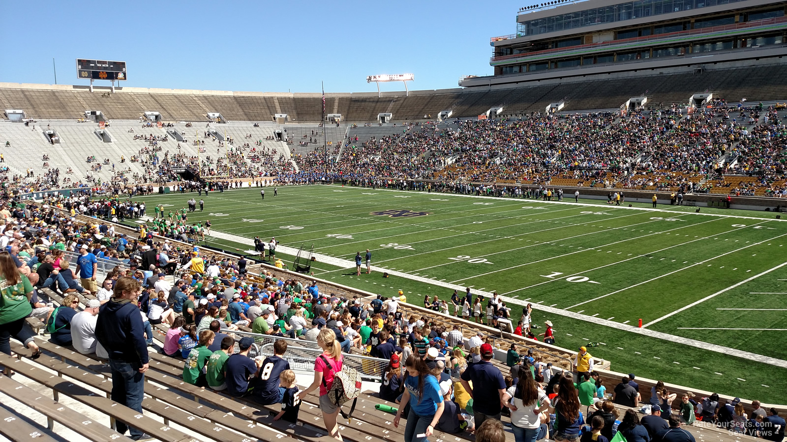 section 23, row 36 seat view for football - notre dame stadium