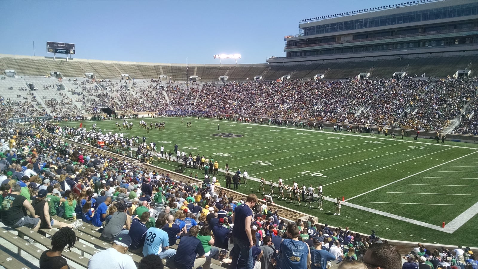 section 23, row 40 seat view for football - notre dame stadium
