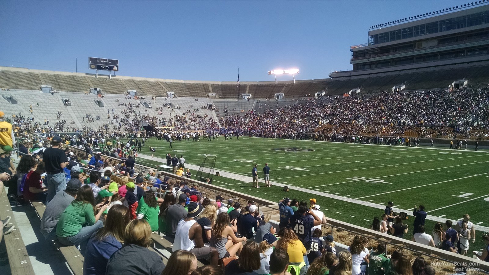 notre dame stadium section 25 rateyourseats com notre dame stadium football seating chart