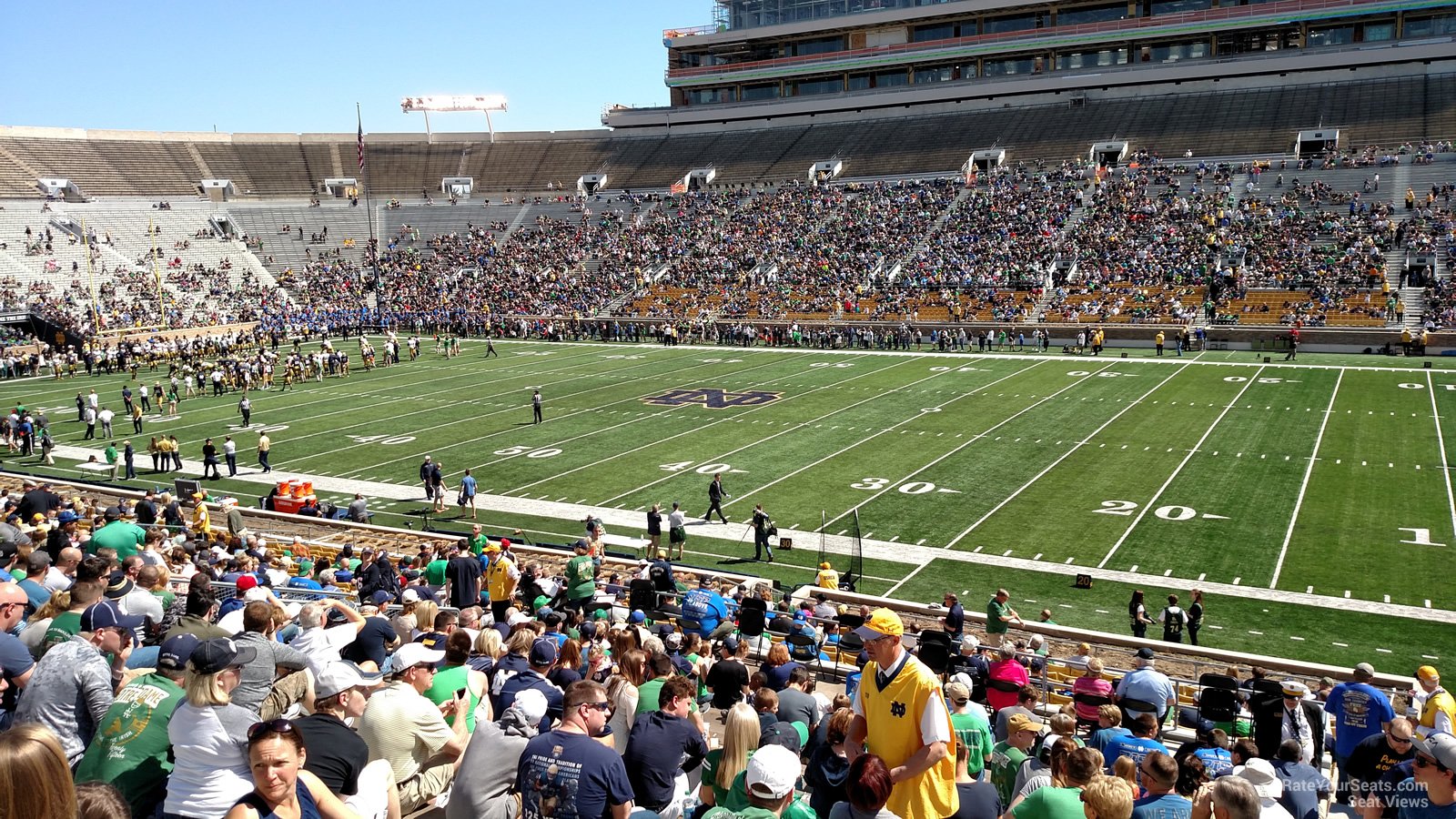 section 25, row 36 seat view  - notre dame stadium