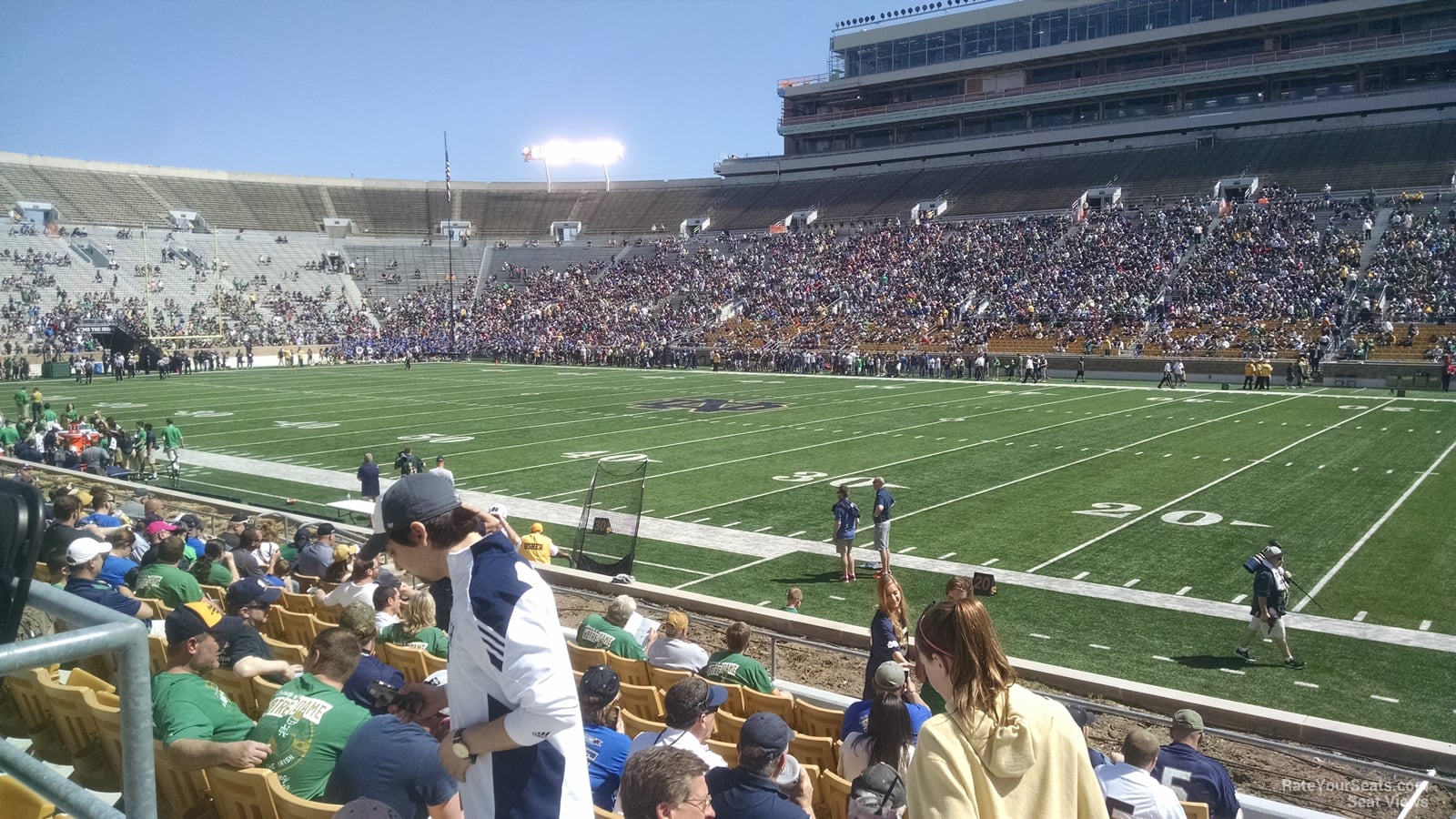 section 26, row 17 seat view  for football - notre dame stadium