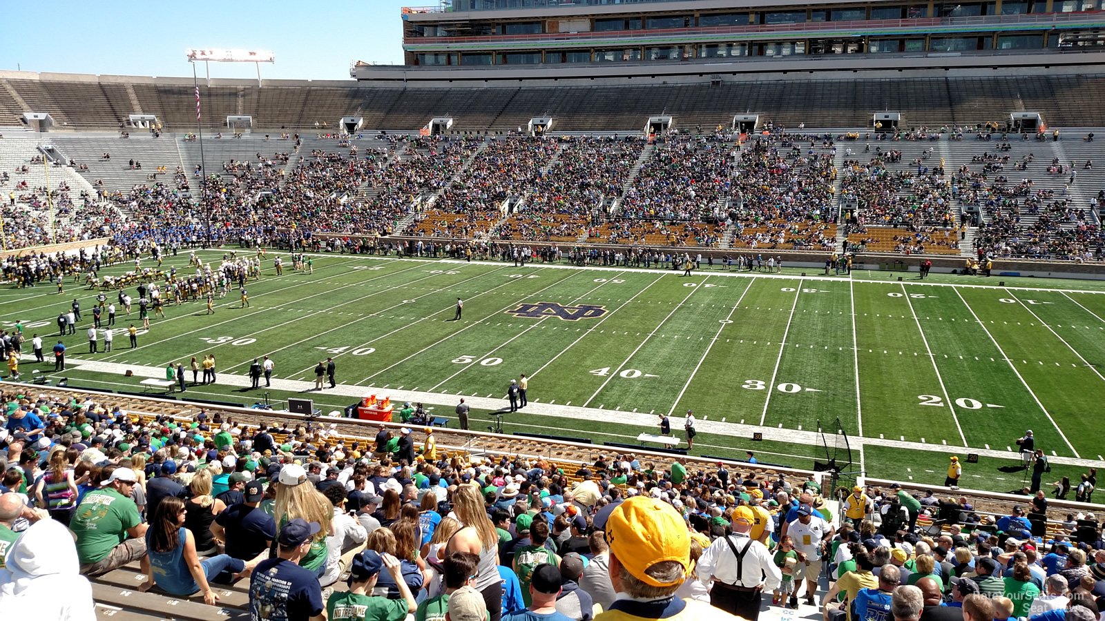 section 26, row 52 seat view  - notre dame stadium