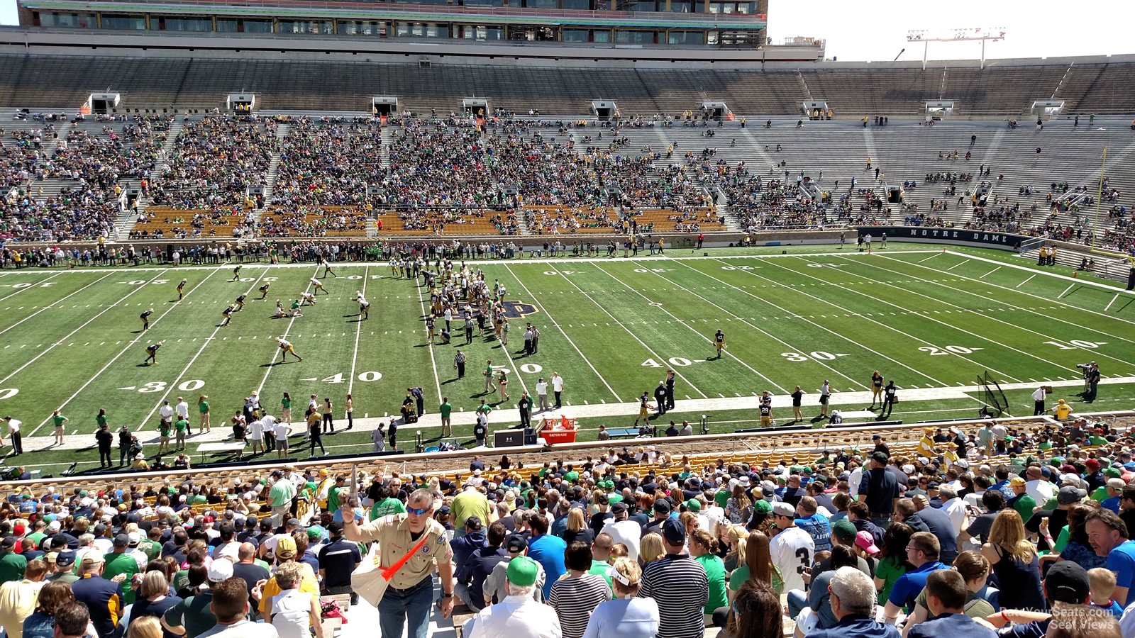 section 28, row 52 seat view  - notre dame stadium