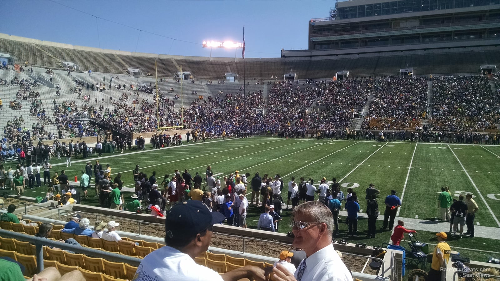 section 29, row 17 seat view  for football - notre dame stadium