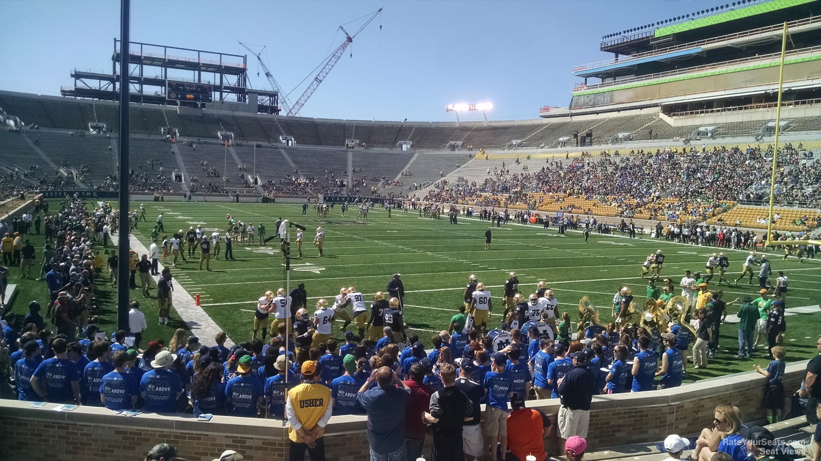 section 3, row 15 seat view  for football - notre dame stadium