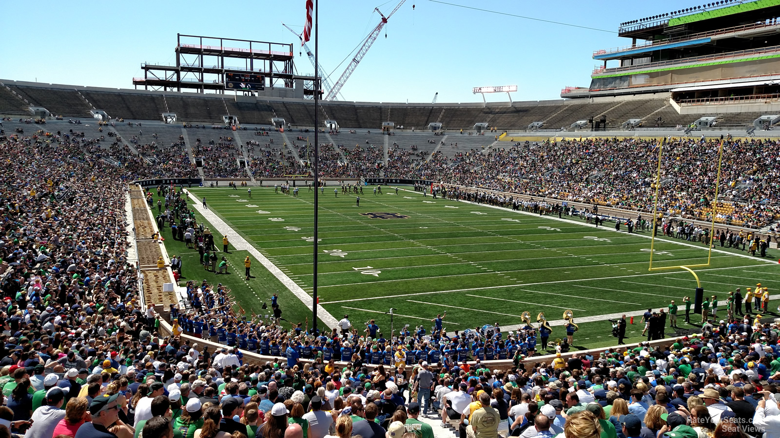 section 3, row 44 seat view  - notre dame stadium