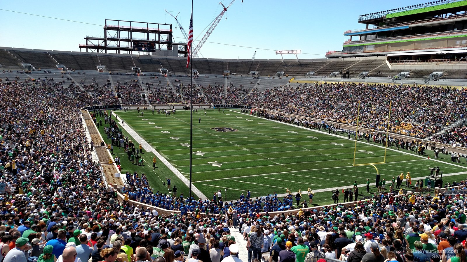 section 3, row 58 seat view  - notre dame stadium